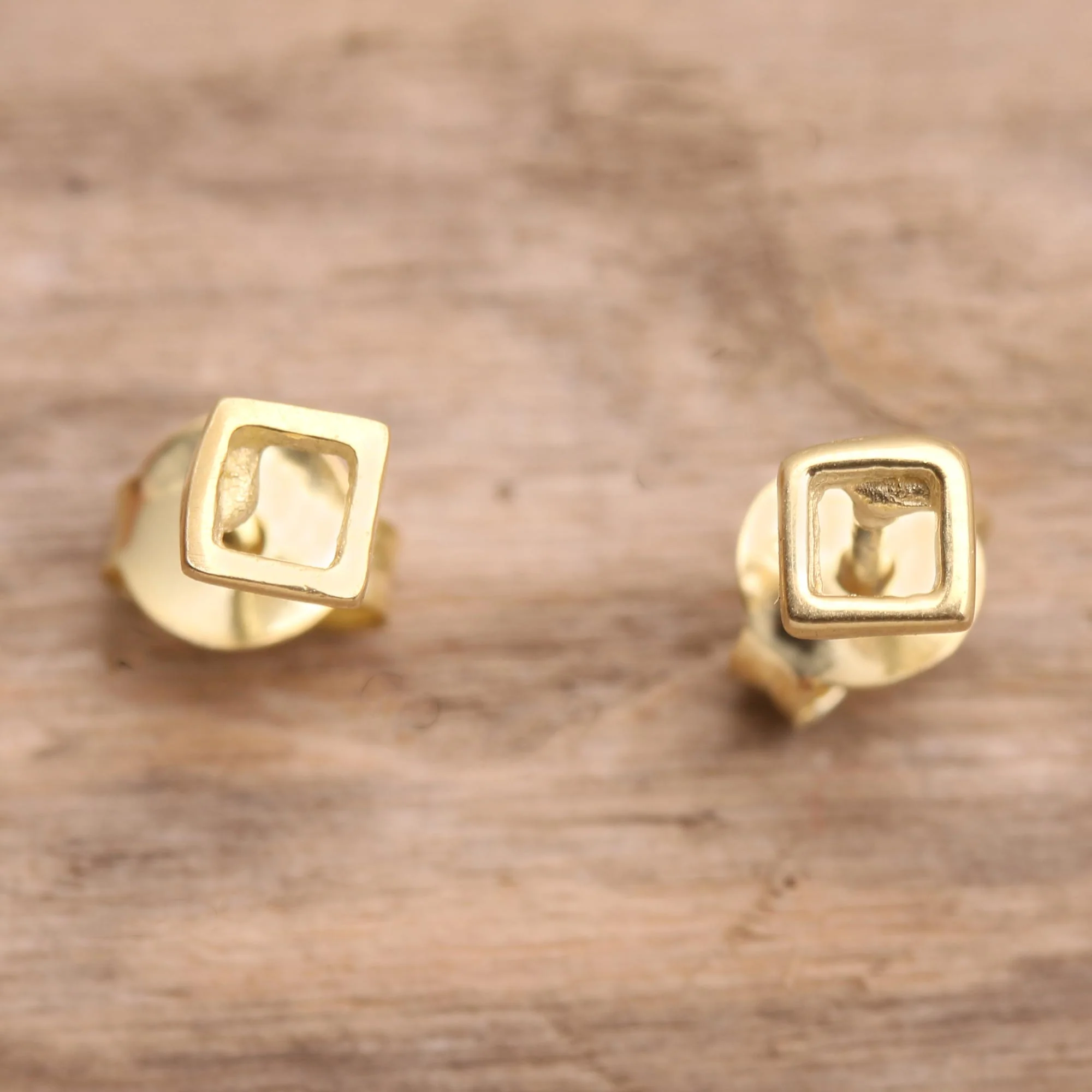 The Other Window Gold-Plated Geometric Stud Earrings - Image 3