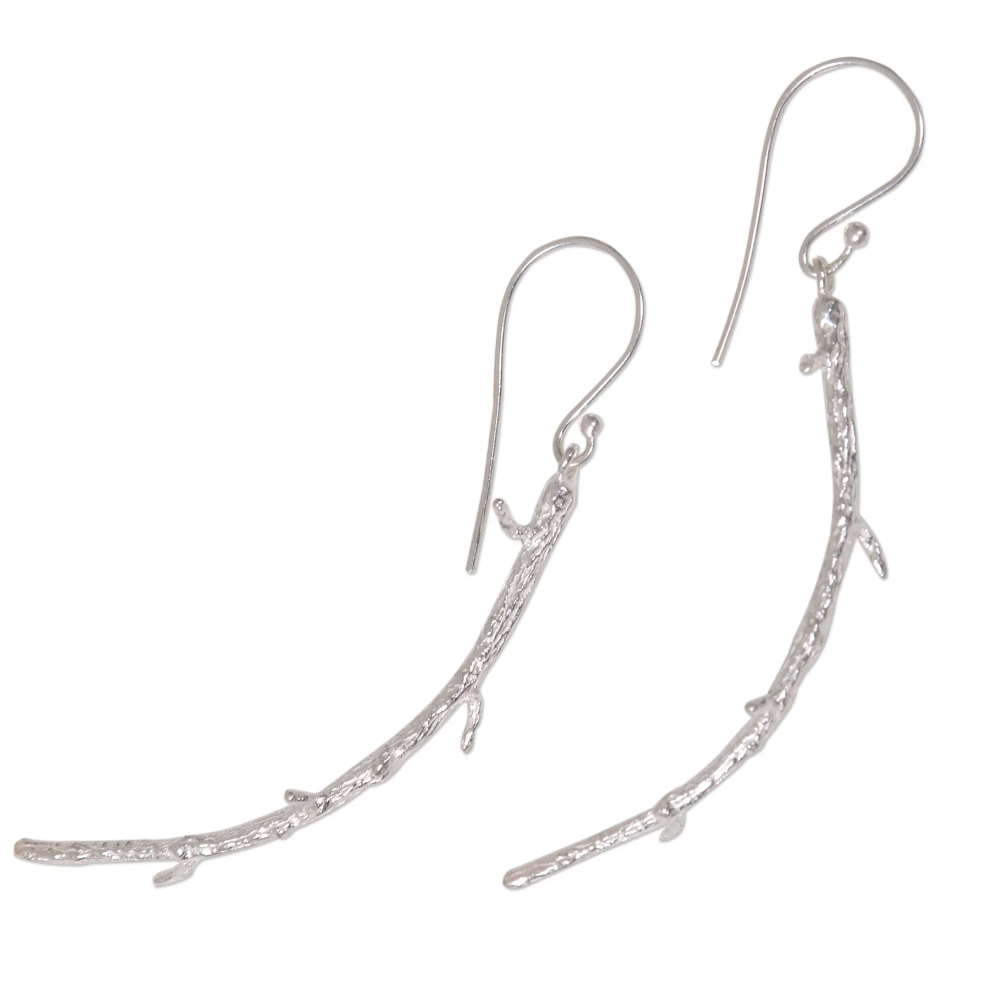 The Root Artisan Crafted Sterling Silver Root Dangle Earrings - Image 2