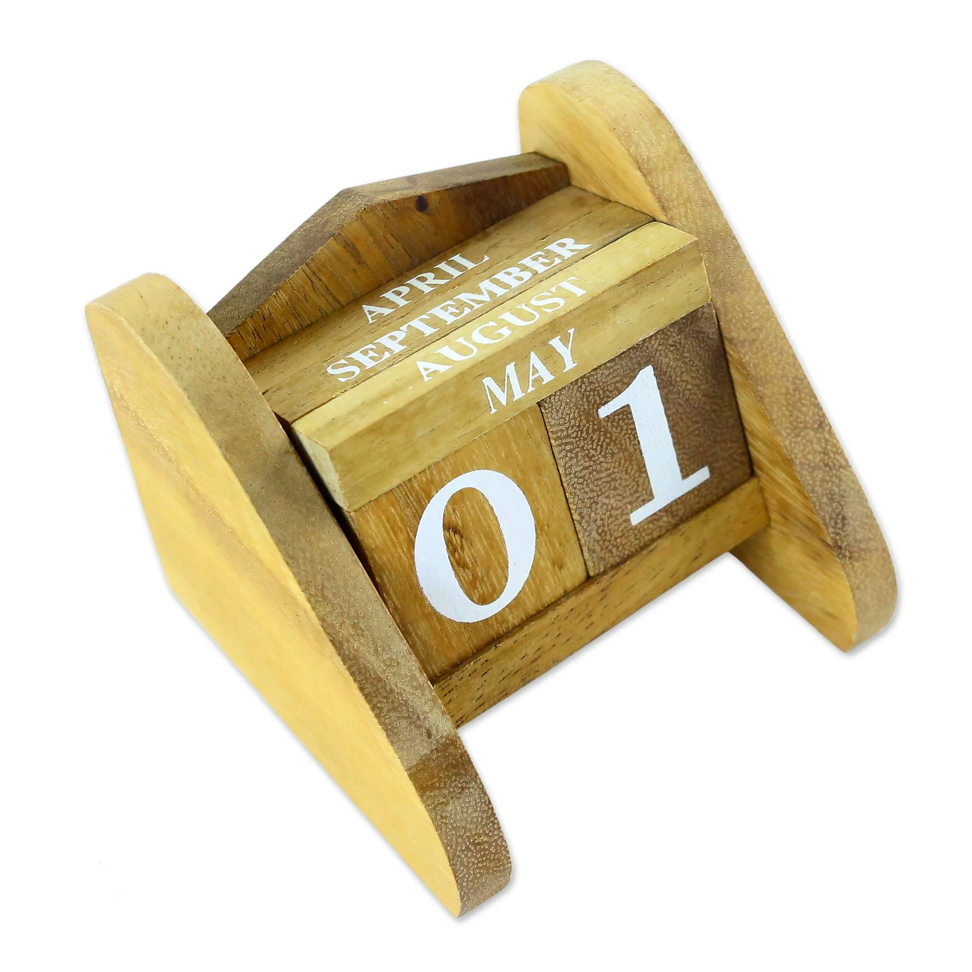 Time Catcher Wood Desk Calendar - Image 2