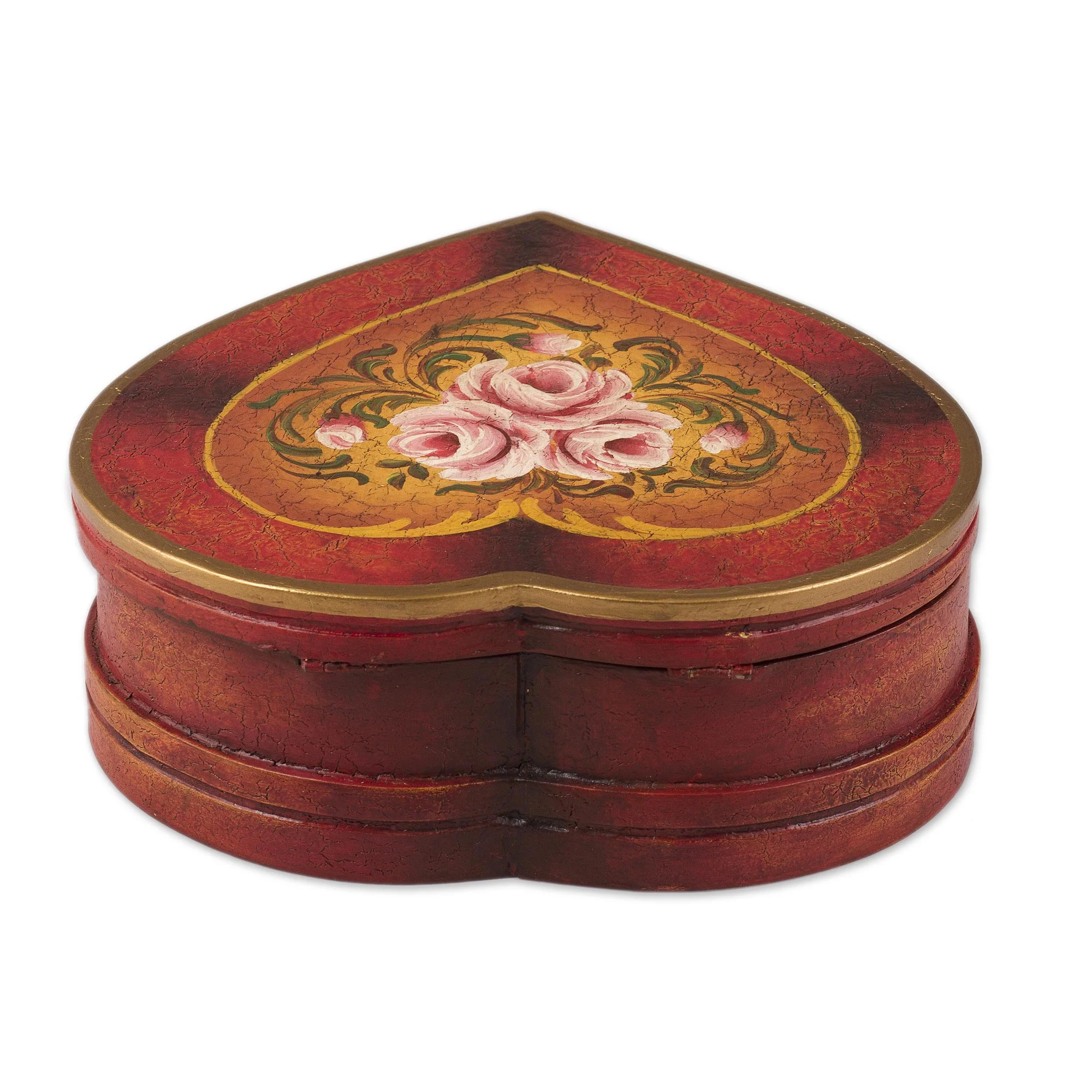 Timeless Love Women's Heart Shaped Handmade Cedar Jewelry Box - Image 5