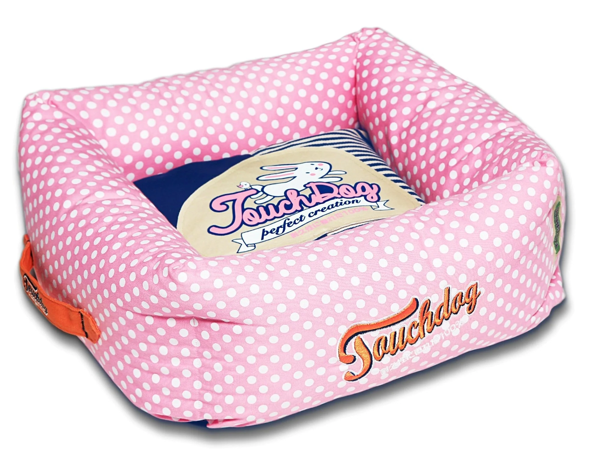 Touchdog&reg; Polka-Striped Polo Easy-Wash Dog Bed - Image 3