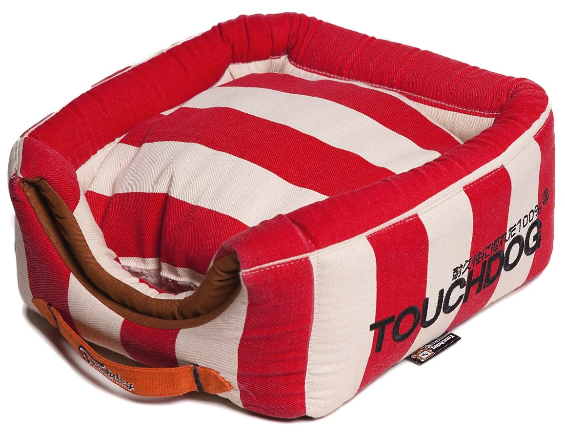 Touchdog® Polo-Striped 2-in-1 Collapsible Dog House Bed - Image 6