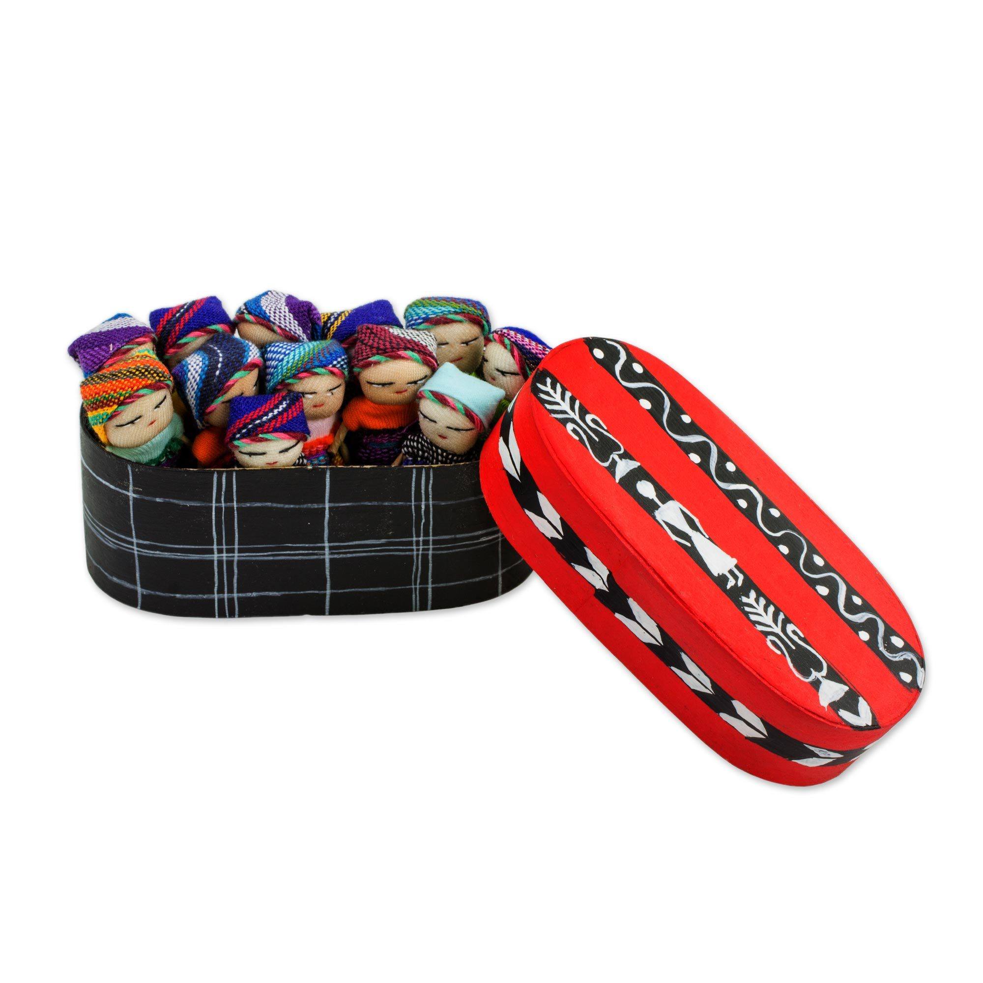 Traditional Guatemalan Worry Dolls - Set of 12 - Image 3