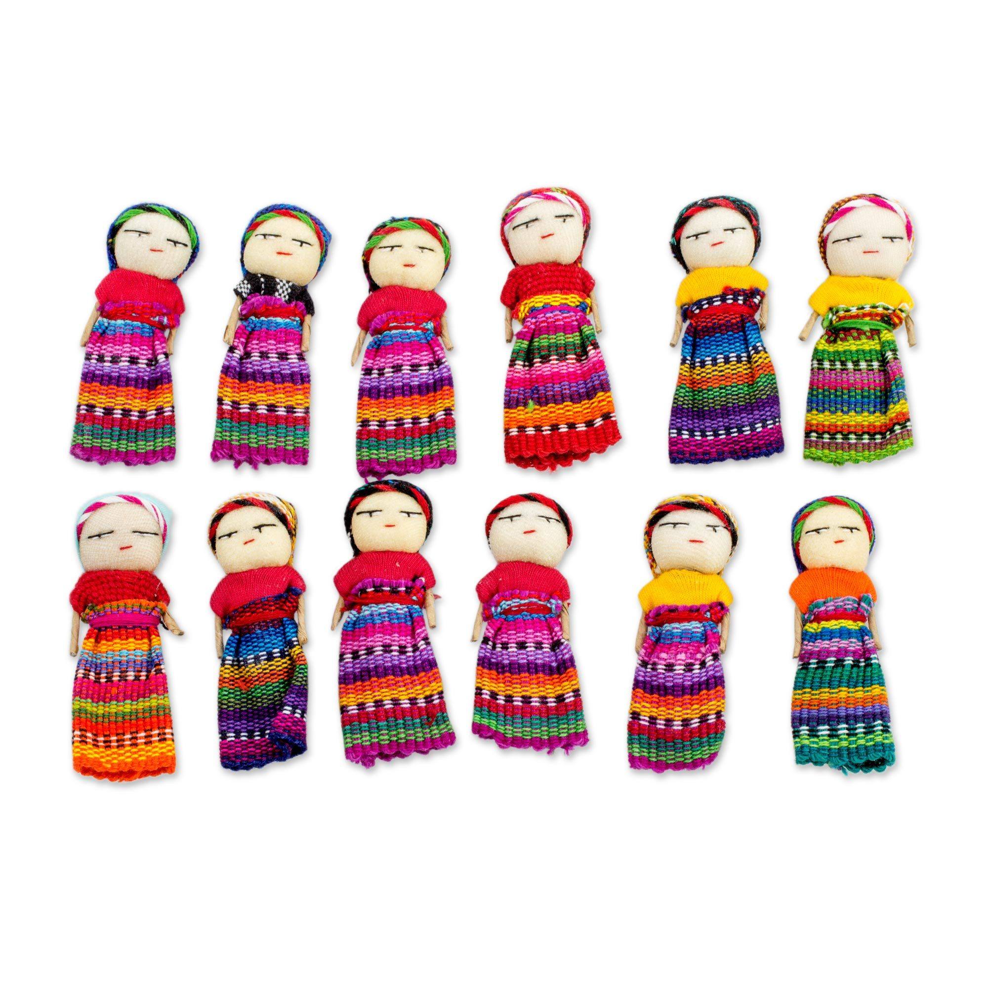 Traditional Guatemalan Worry Dolls - Set of 12 - Image 4
