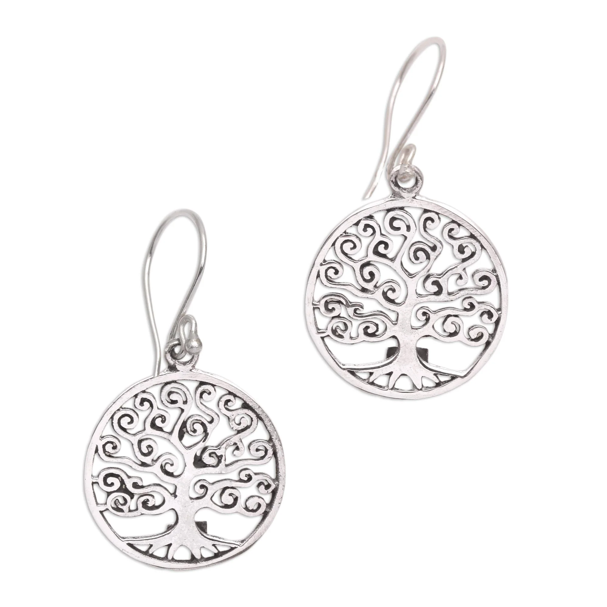 Tree of Dreams Sterling Silver Dangle Earrings - Image 2