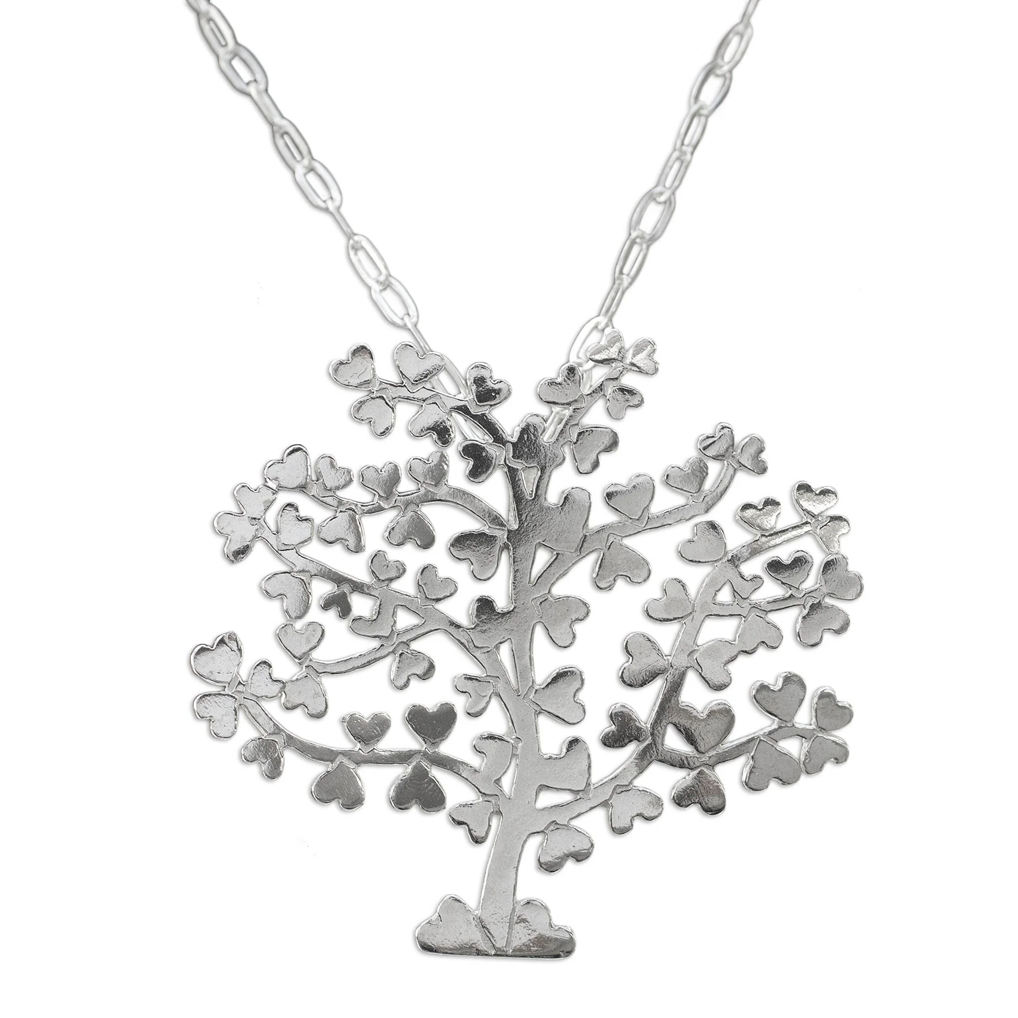 Tree of Love Sterling Silver Pendant Necklace - Image 2