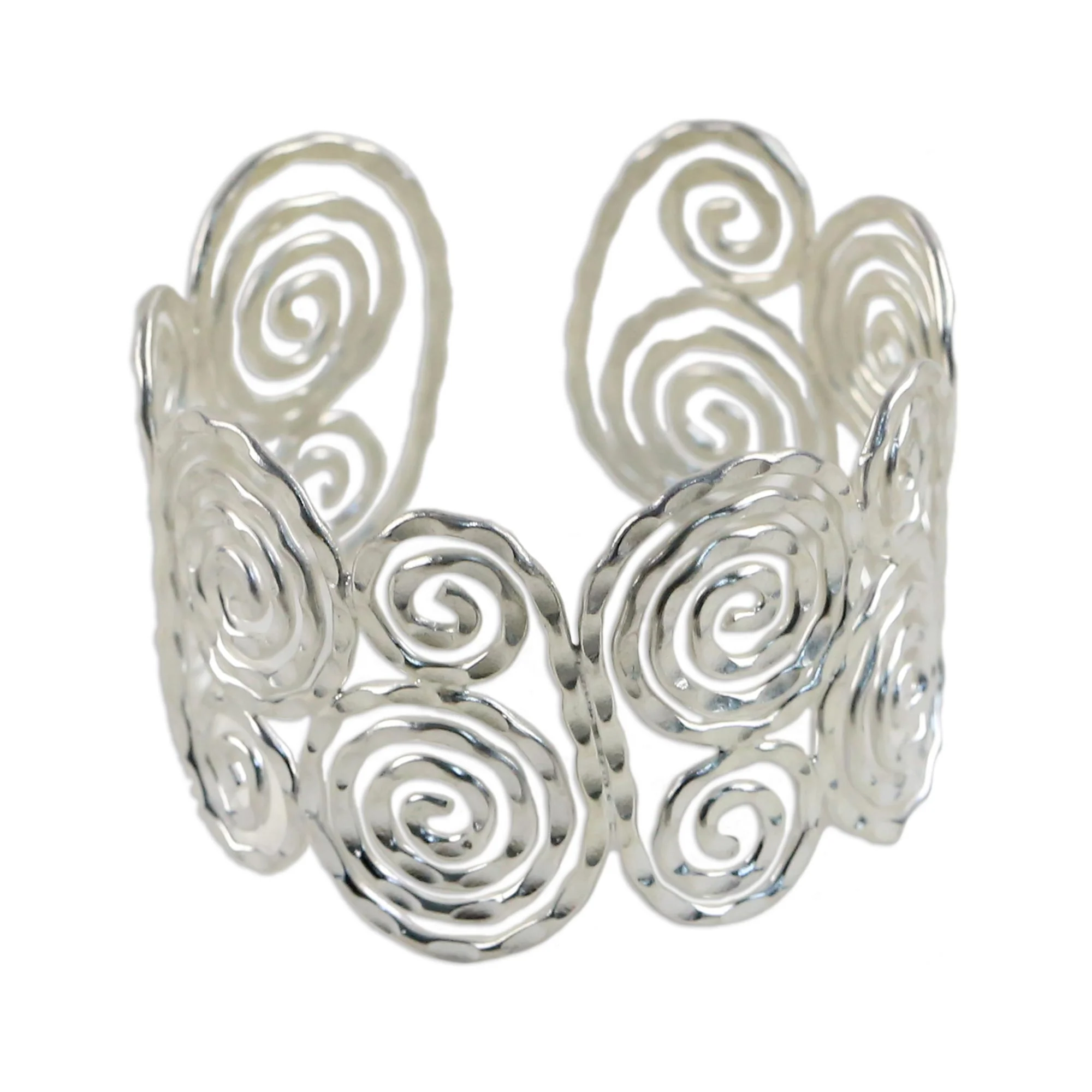 Tribal Universe Thai Sterling Silver Cuff Bracelet - Image 2
