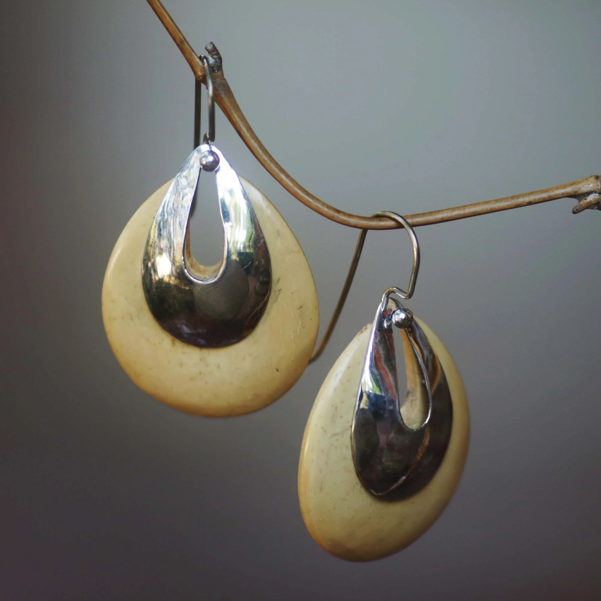 Tribute Coconut Shell Dangle Earrings - Image 3
