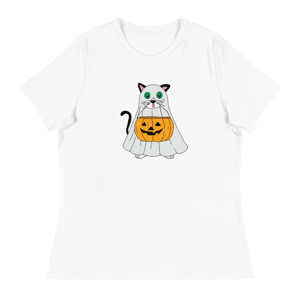 Trick or Treat Cat Women's Relaxed T-Shirt