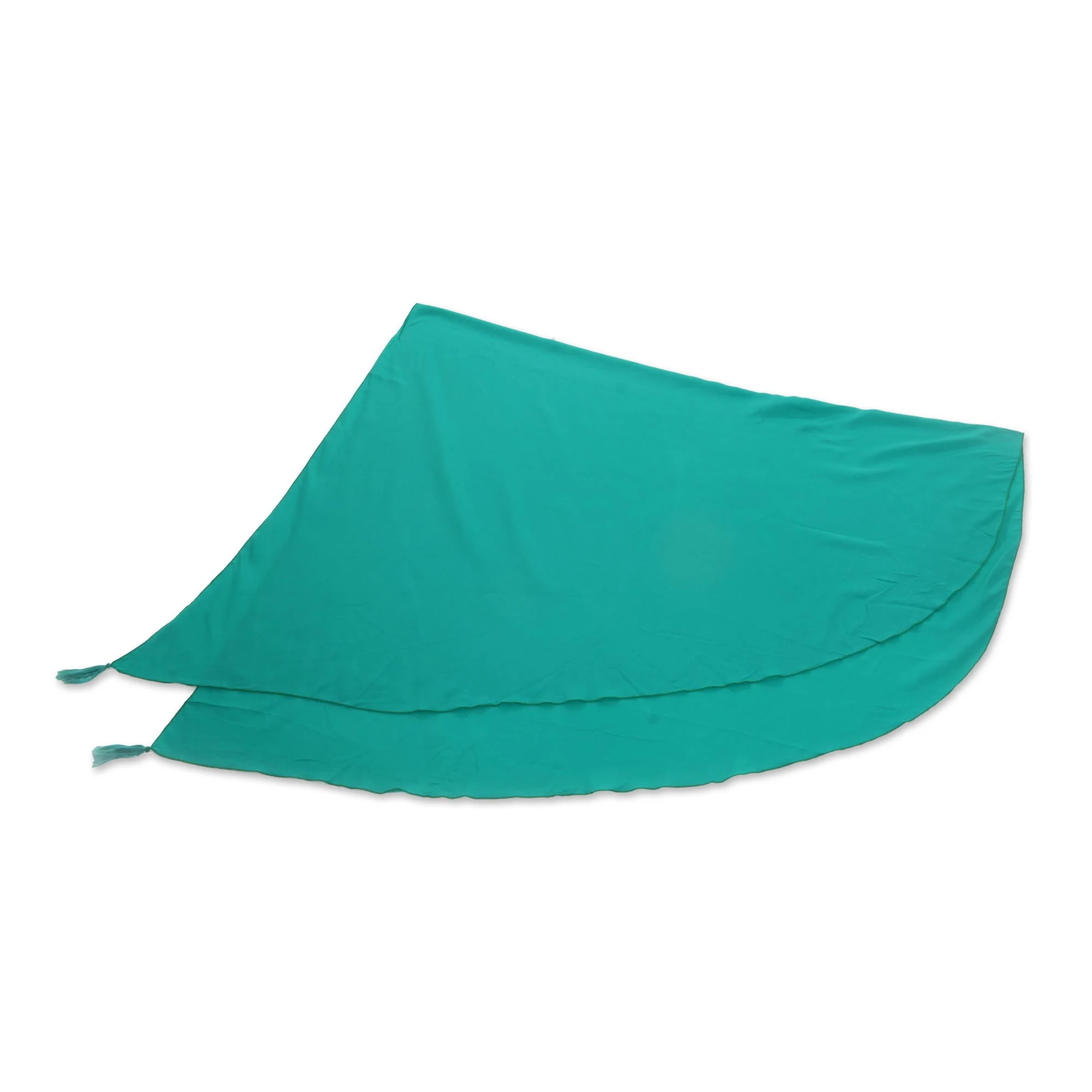 Tropical Breeze in Turquoise Handmade Turquoise 100% Rayon Sarong from Indonesia - Image 3