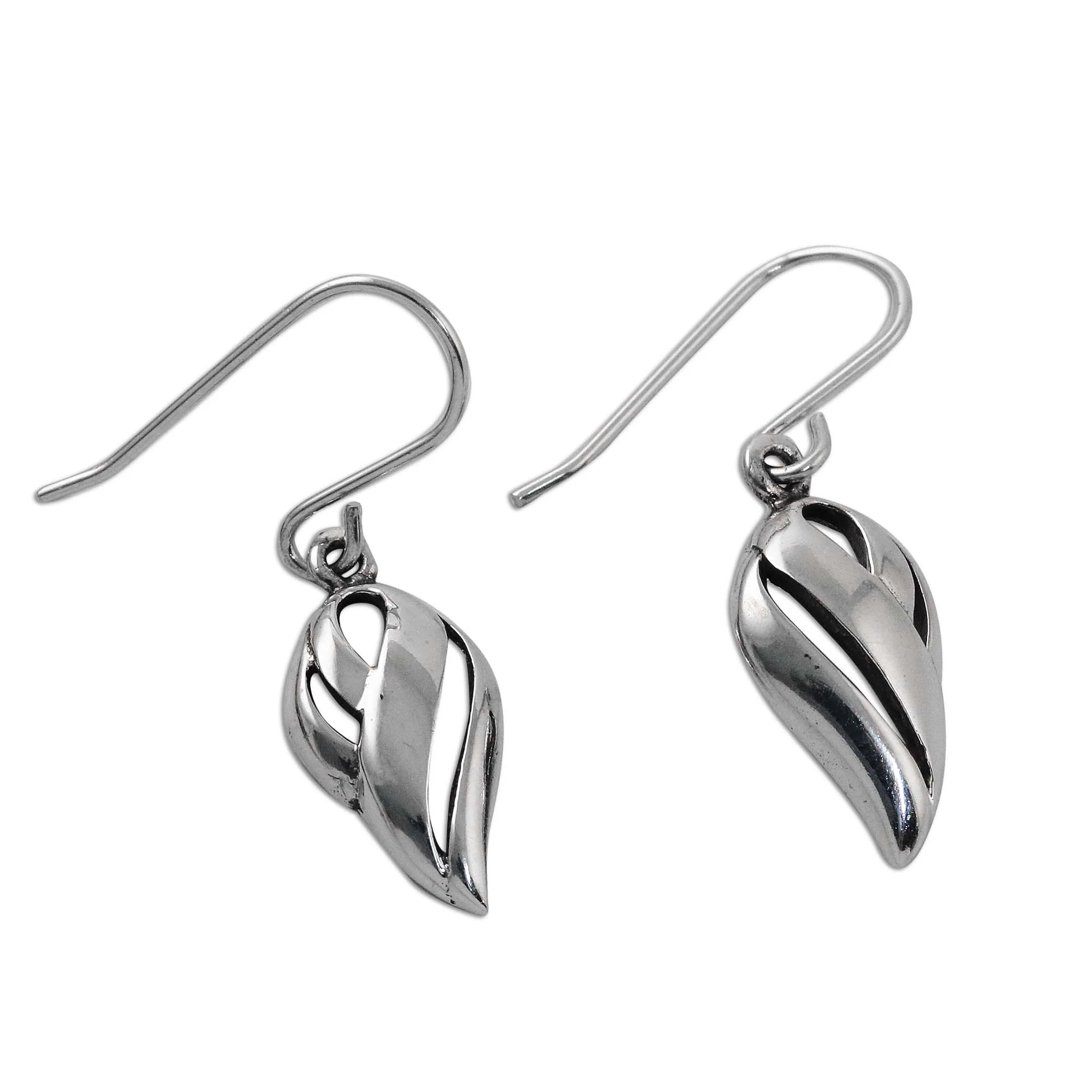 Tropical Breeze Thai Dewdrop Shaped Sterling Silver Dangle Earrings - Image 4