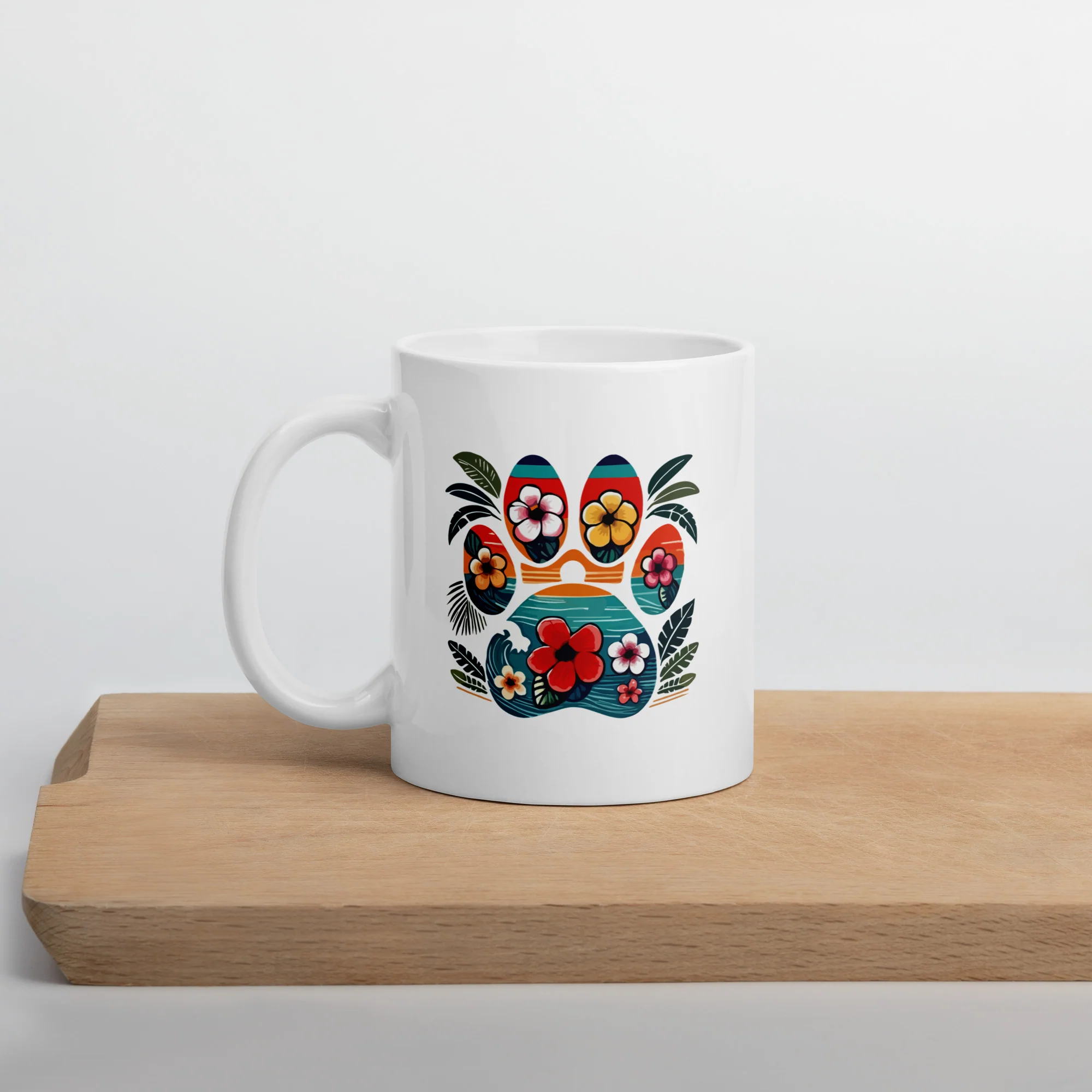 Tropical Paw Print Mug - Image 2