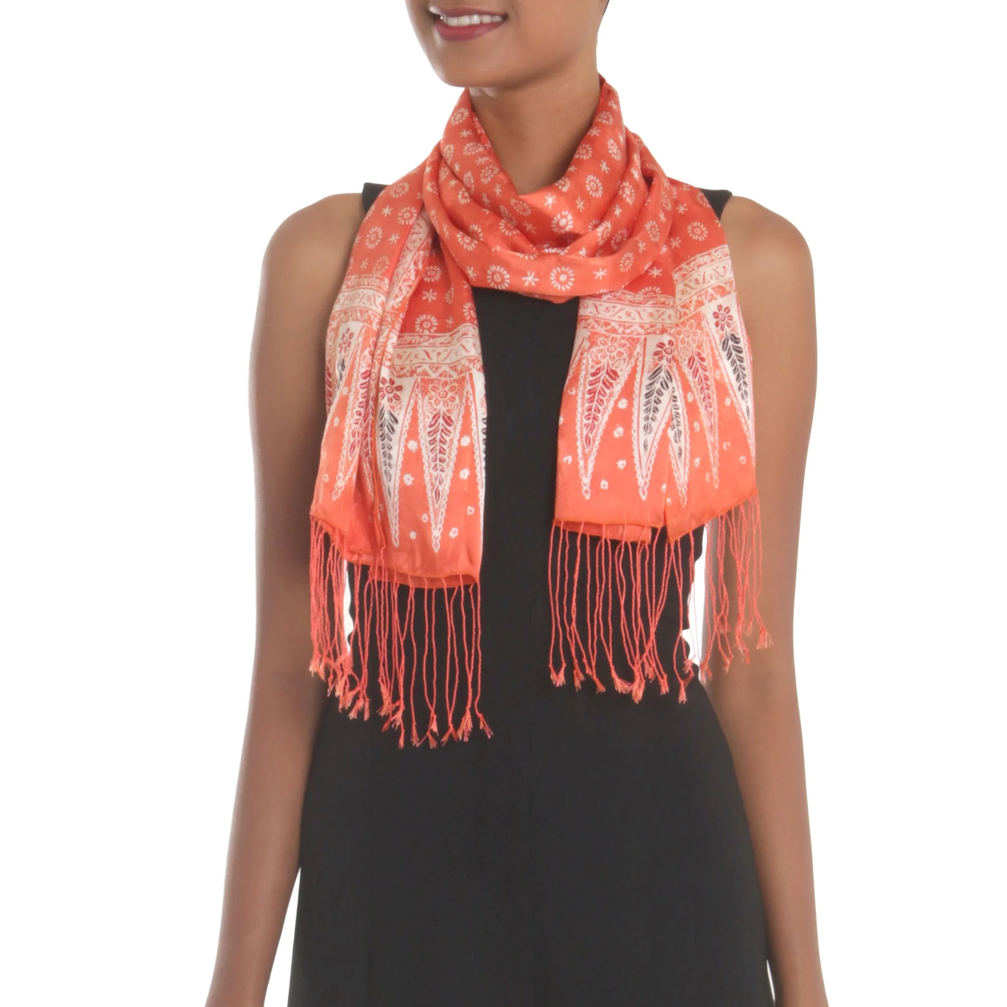 Truntum Majesty Silk Batik Scarf - Image 2