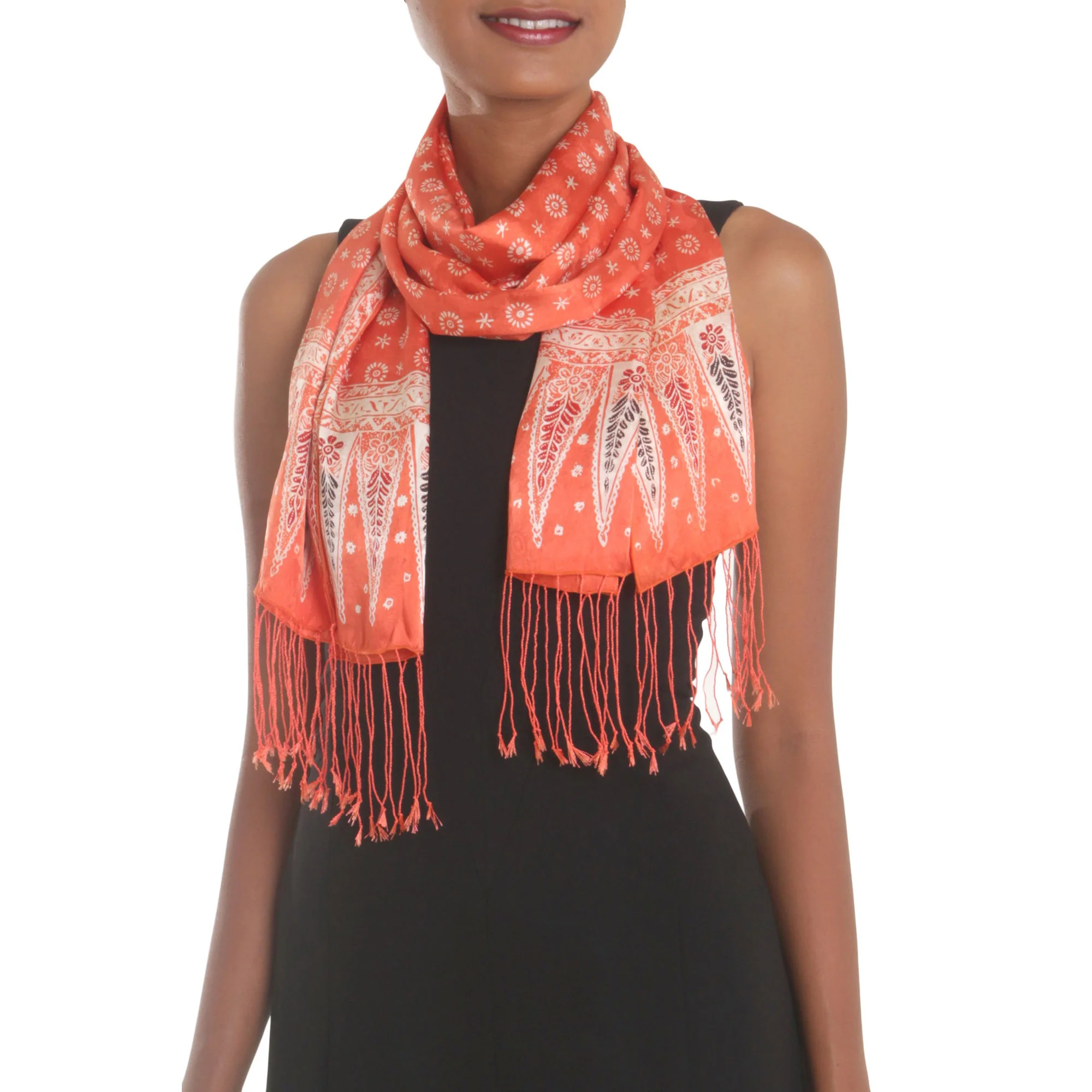 Truntum Majesty Silk Batik Scarf - Image 3