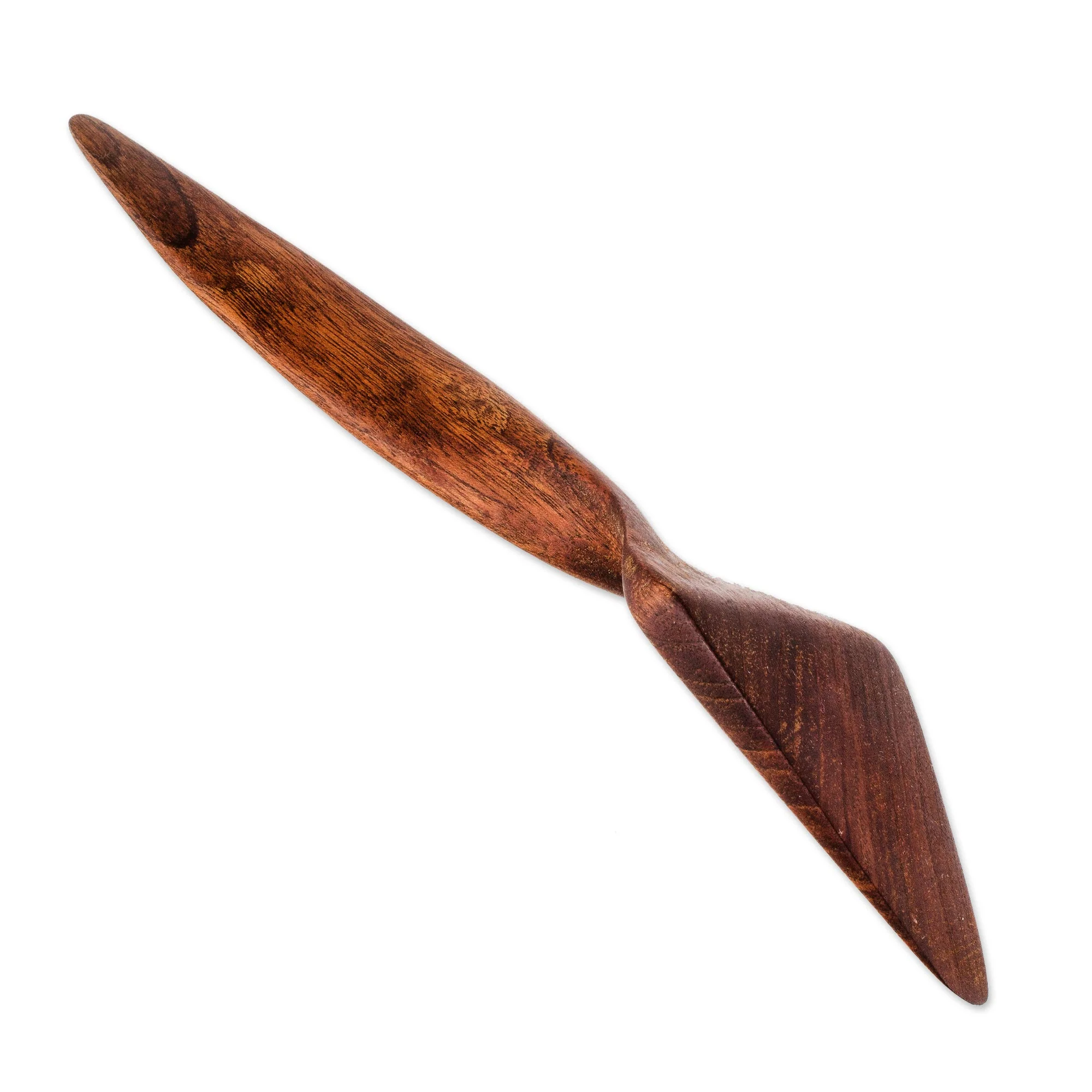 Twist of Nature Hand Carved Cake Server Natural Wood Color from Nicaragua - Image 3