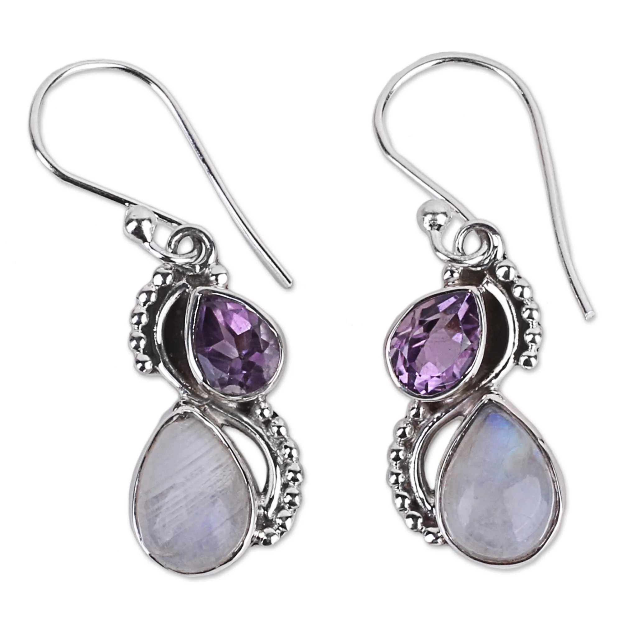 Two Teardrops Moonstone Earrings - Image 2