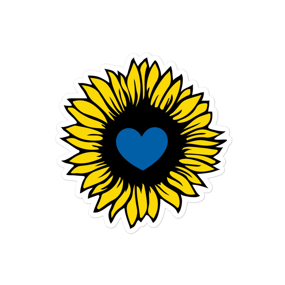 Ukraine Sunflower Sticker - Image 2