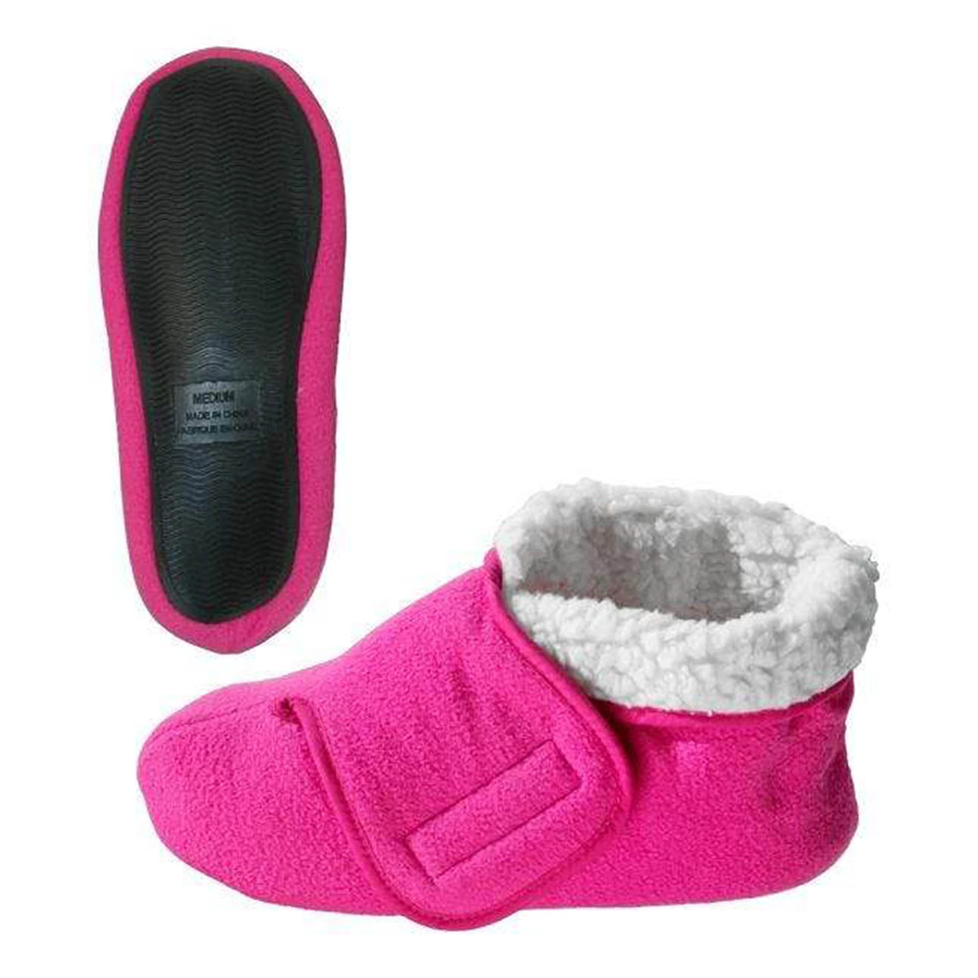 Unisex Extra Wide Soft Fleece Booties - Image 2