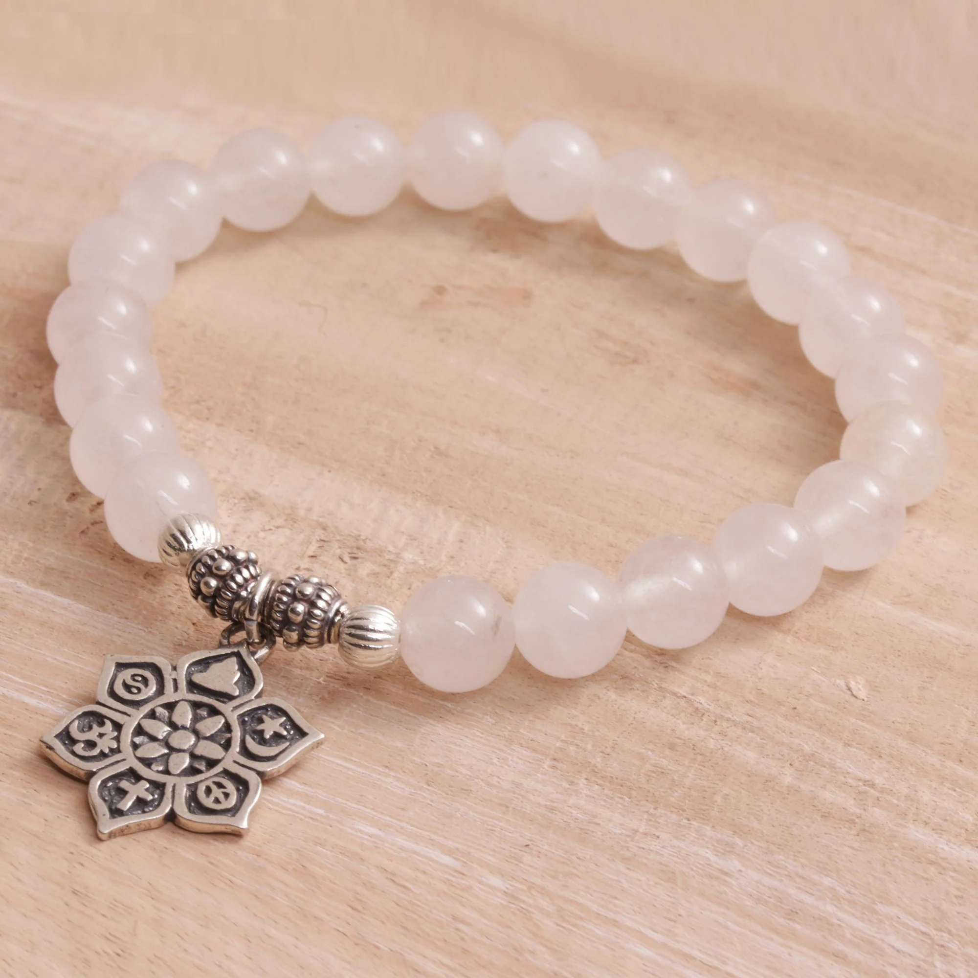 Unity Flower Moonstone Bracelet - Image 3