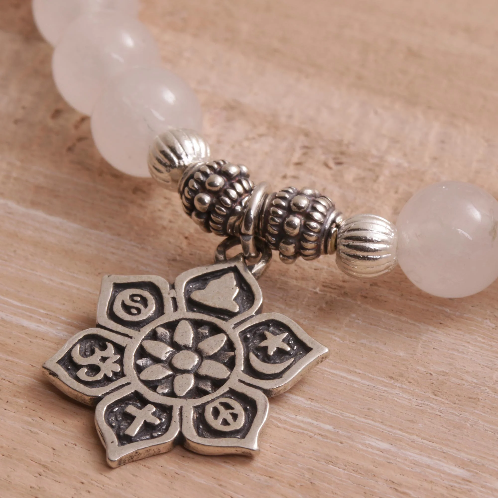 Unity Flower Moonstone Bracelet - Image 4