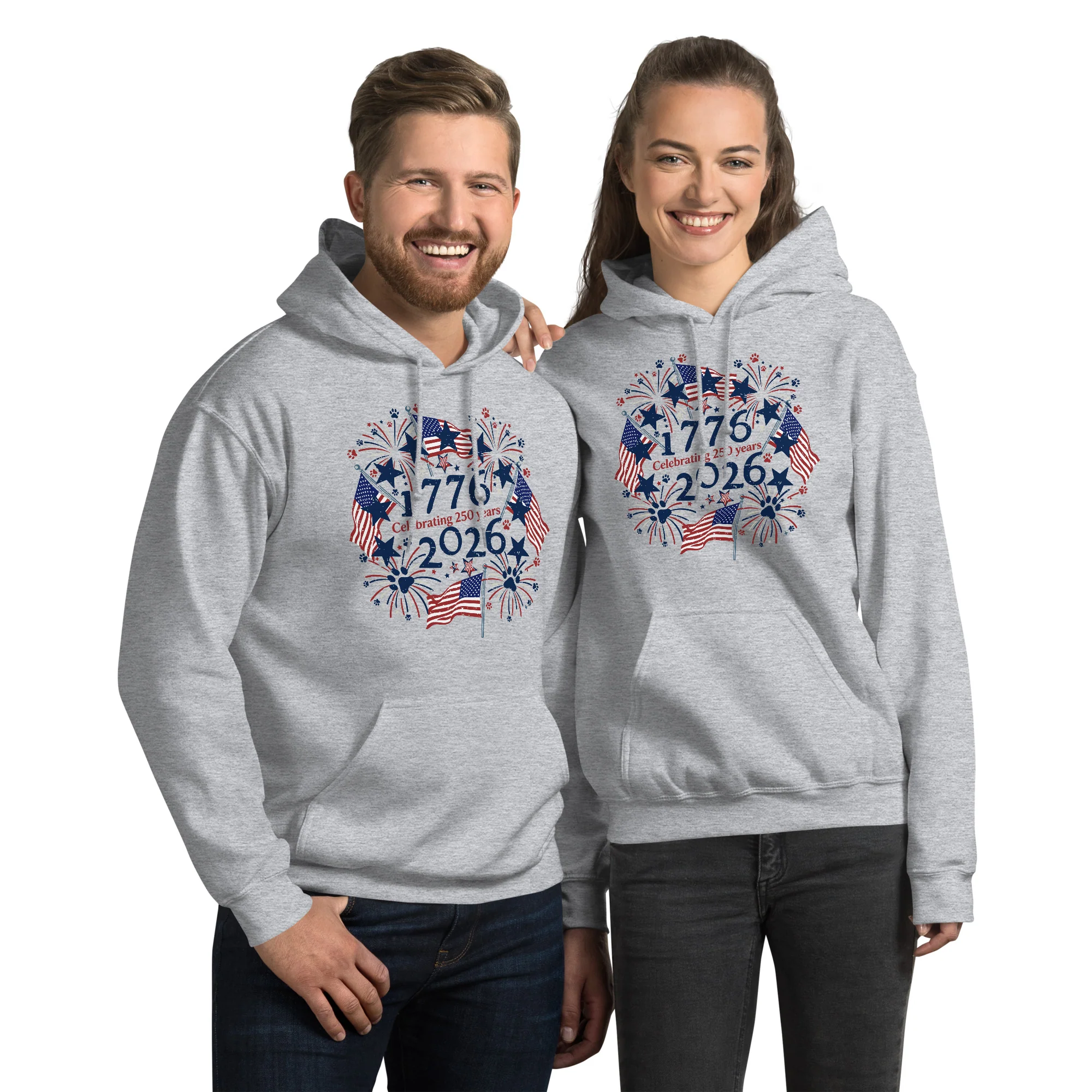 USA's Birthday Paw Print Hoodie - Image 6