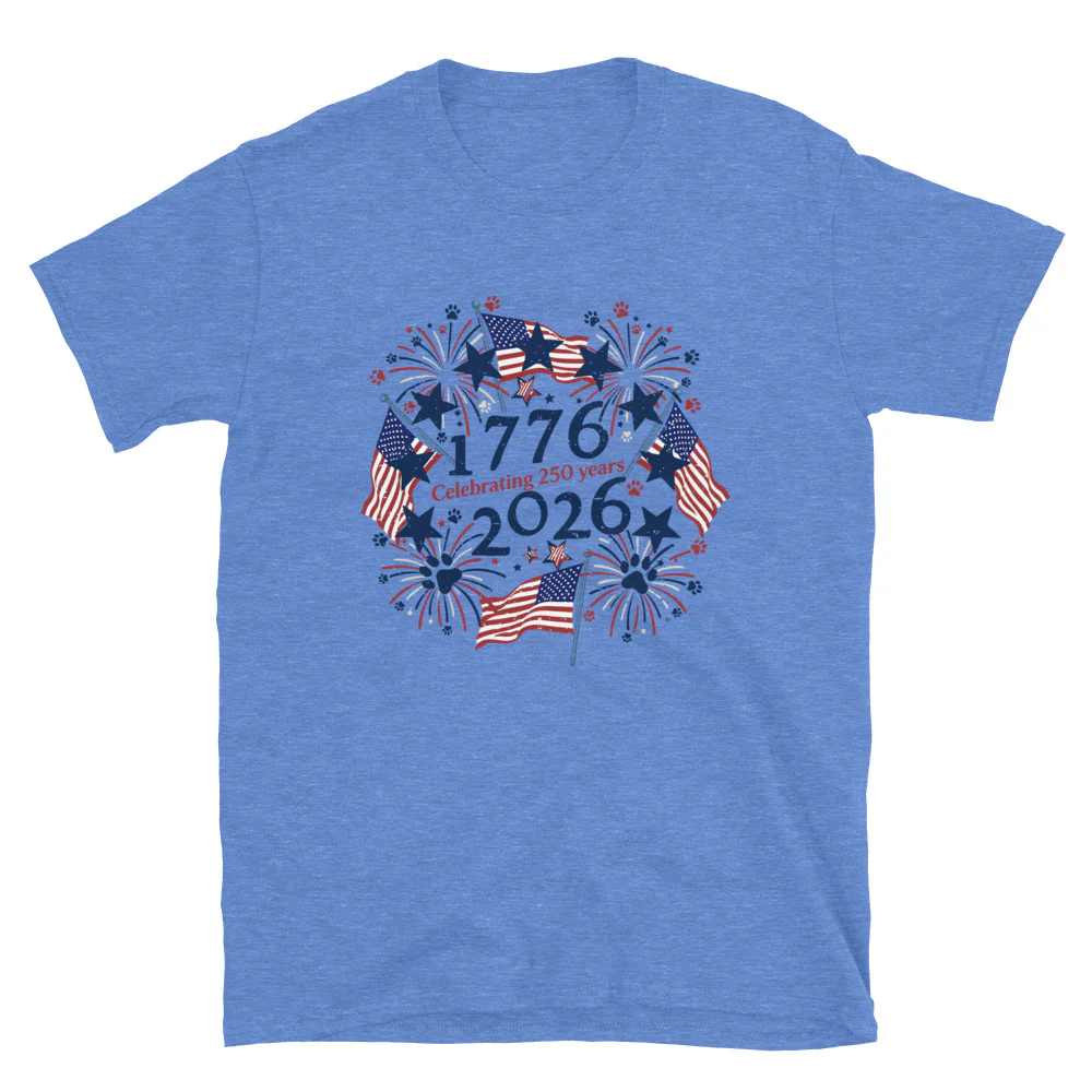 USA's Birthday Paw Print T-Shirt - Image 5
