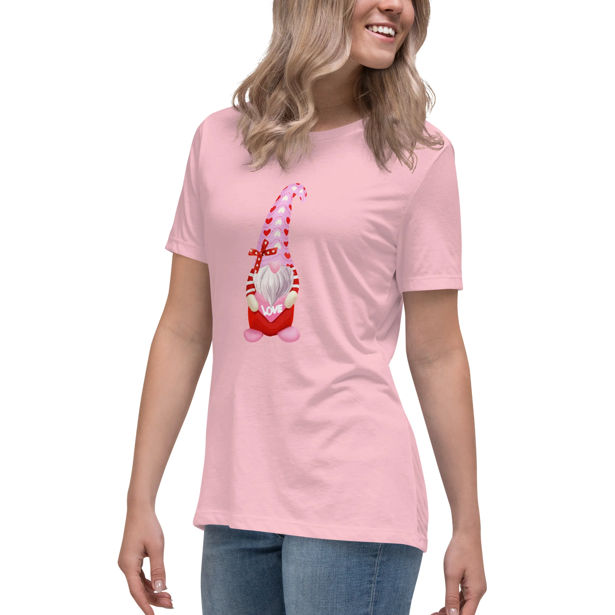 Valentine Gnome Women's Relaxed T-Shirt - Image 2