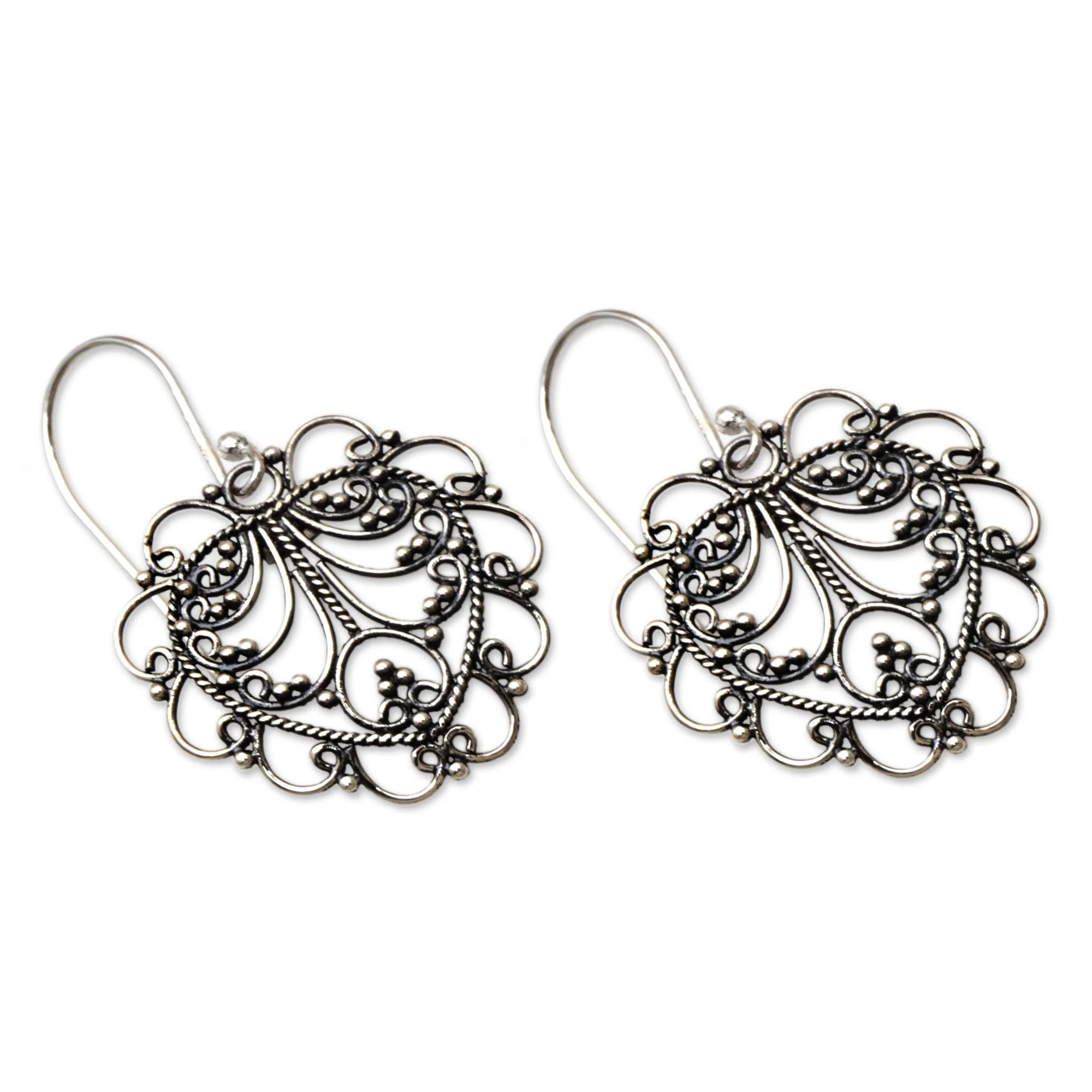 Valentine Vine Sterling Silver Heart Earrings - Image 4