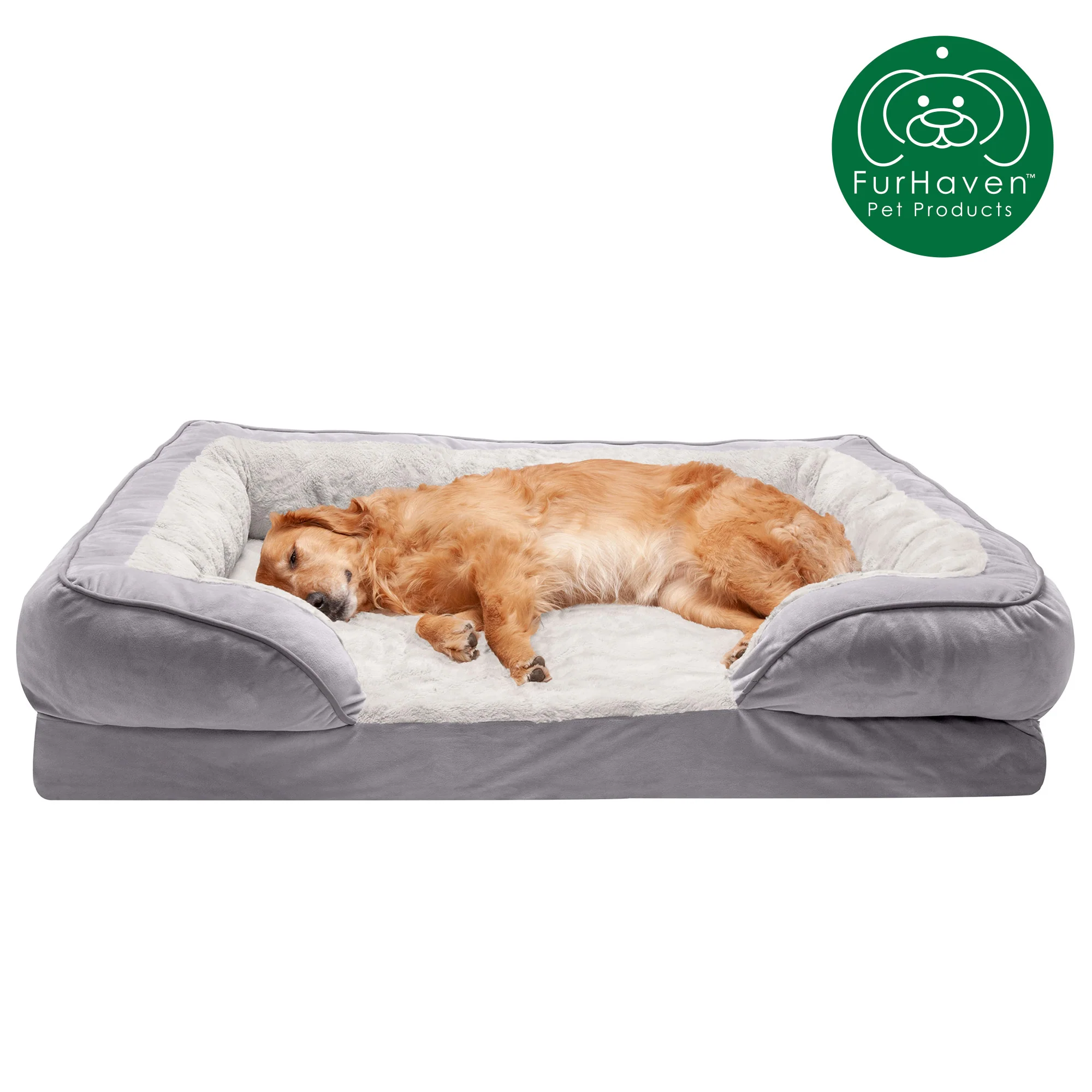 Velvet Waves Sofa-Style Couch Pet Bed - Image 13