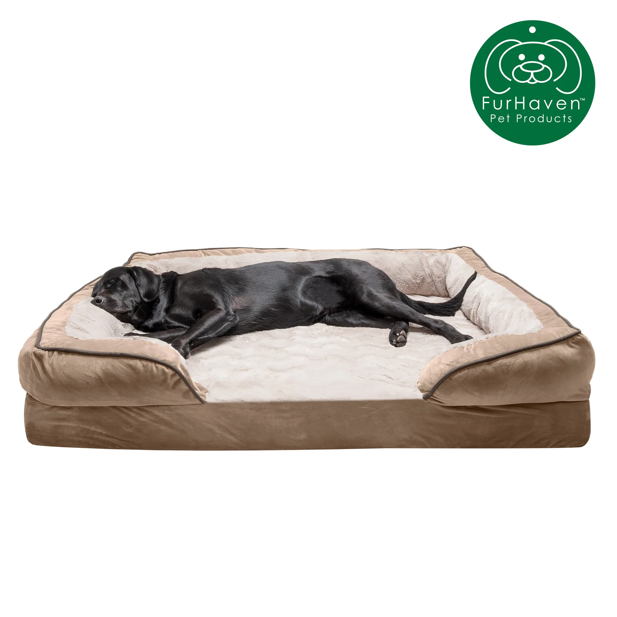 Velvet Waves Sofa-Style Couch Pet Bed - Image 7