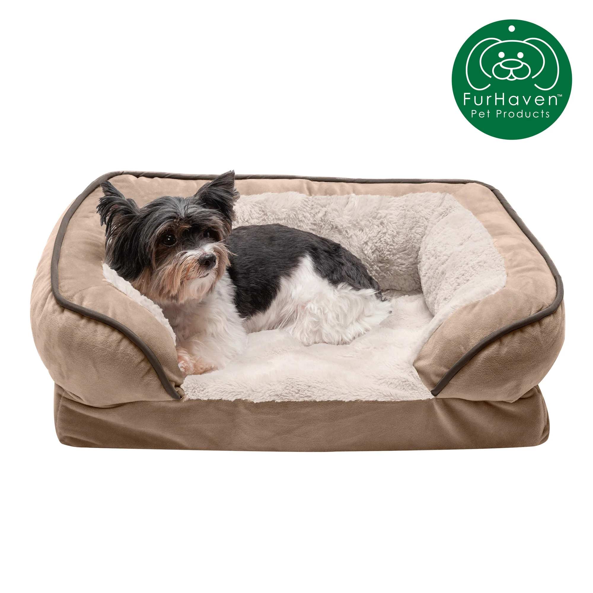 Velvet Waves Sofa-Style Couch Pet Bed - Image 9