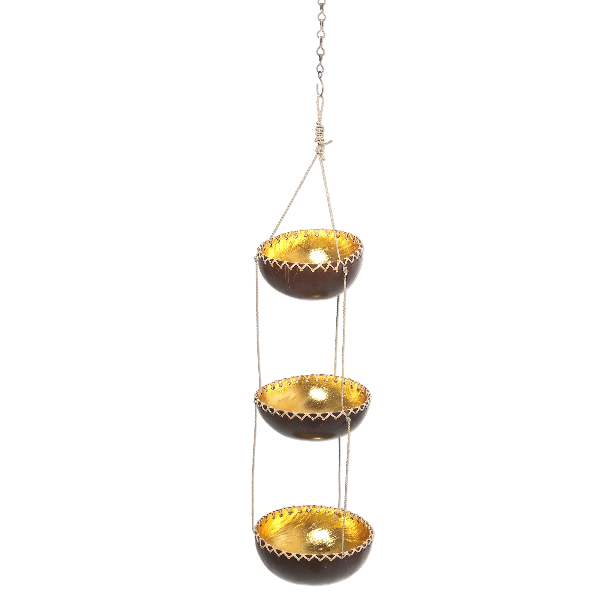 Vertical Garden Tiered Hanging Coconut Shell Plant Pot - Image 3
