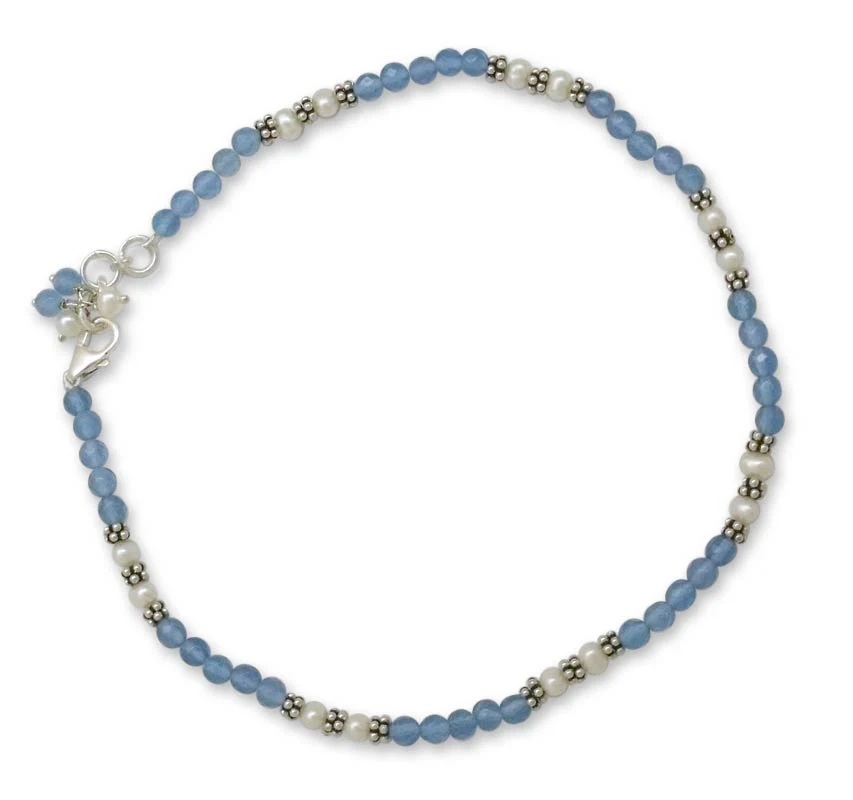 View of the Sky Pearl Anklet - Image 2