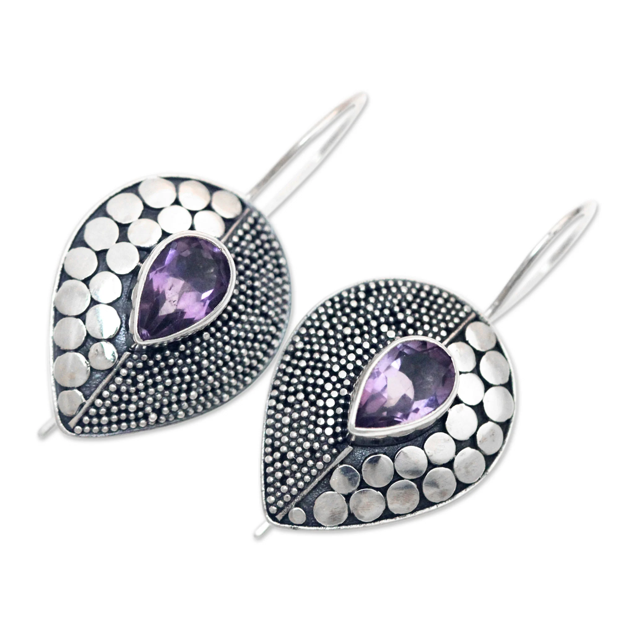 Violet Sincerity Amethyst Drop Earrings - Image 3