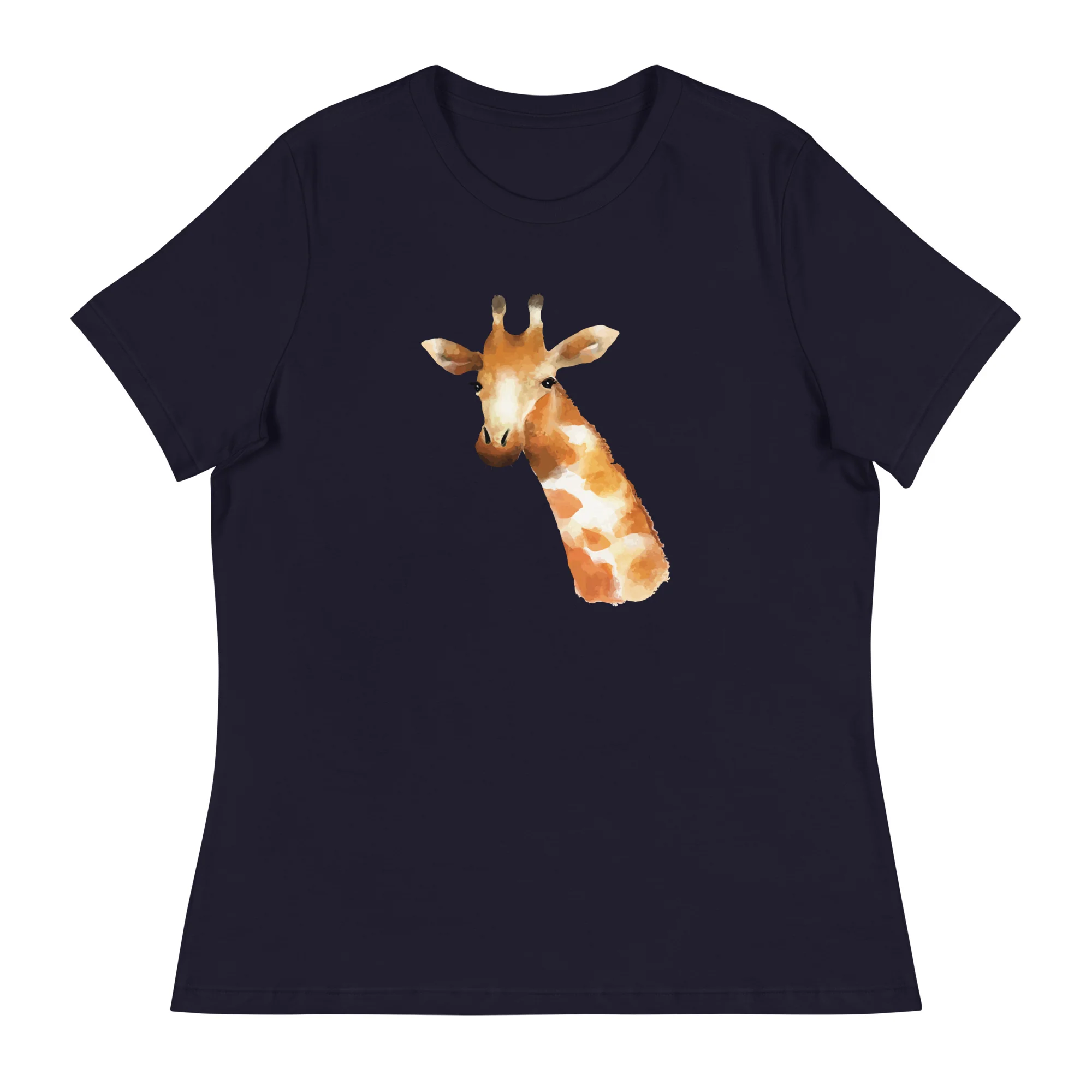 Watercolor Giraffe Women's Relaxed T-Shirt - Image 2