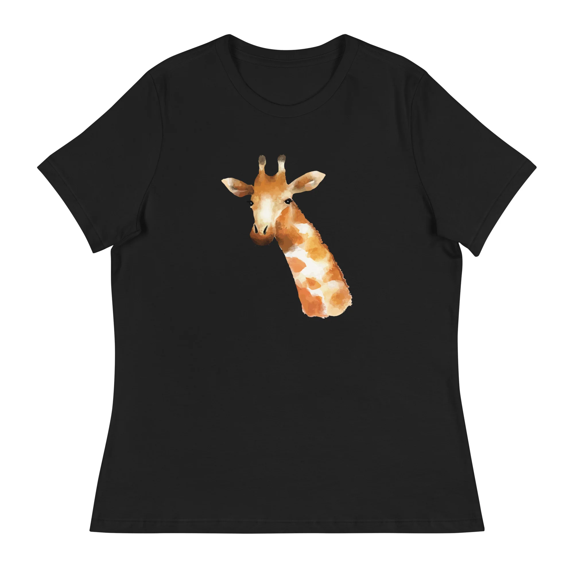 Watercolor Giraffe Women's Relaxed T-Shirt - Image 3