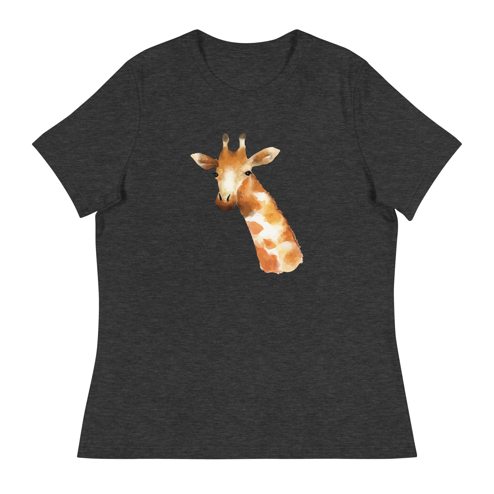 Watercolor Giraffe Women's Relaxed T-Shirt - Image 4