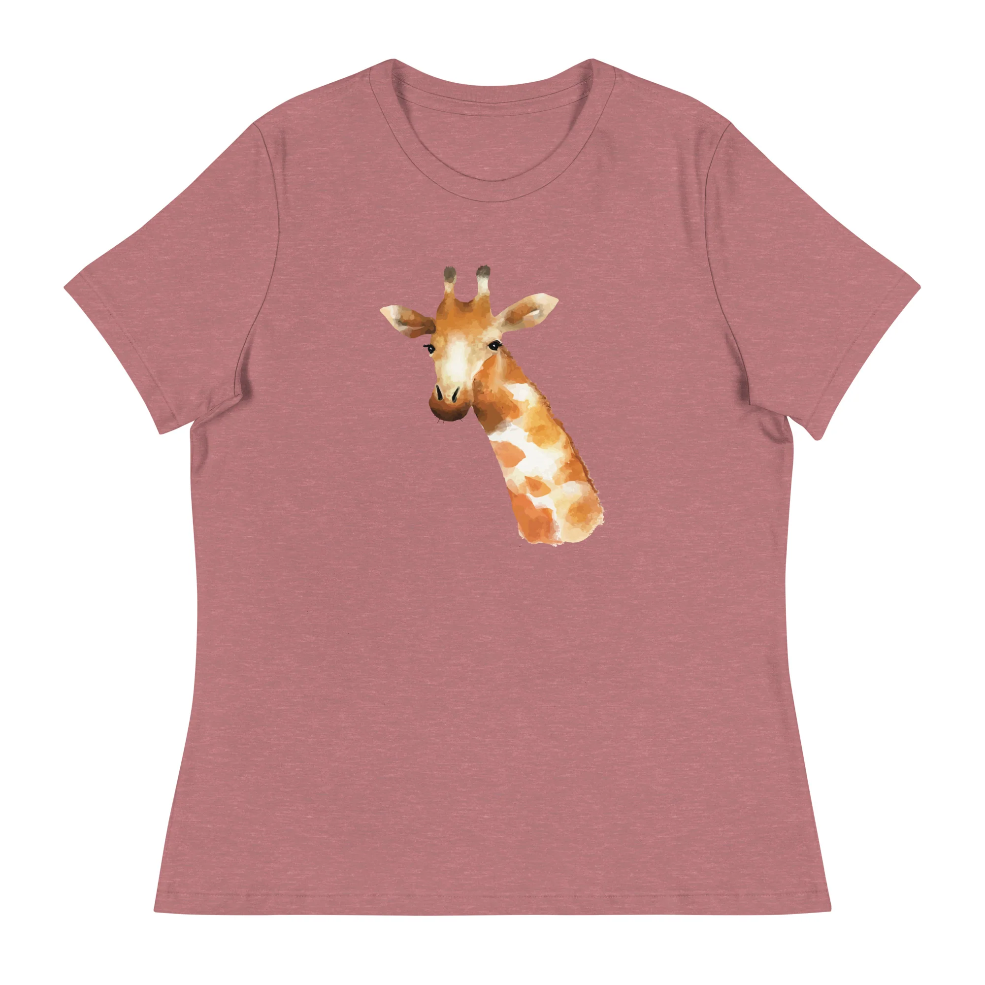 Watercolor Giraffe Women's Relaxed T-Shirt - Image 5