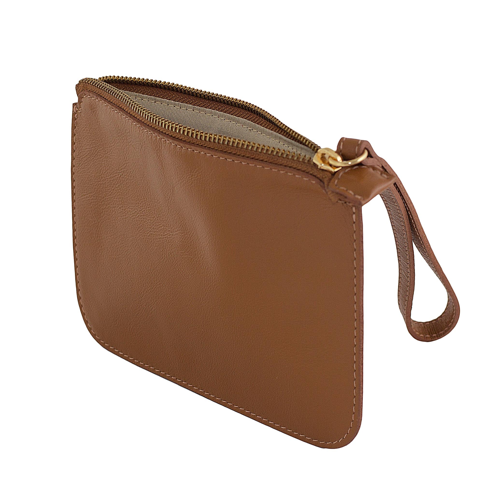 Well Spent in Sepia Handmade Brazilian Leather Wristlet in Sepia Brown - Image 2