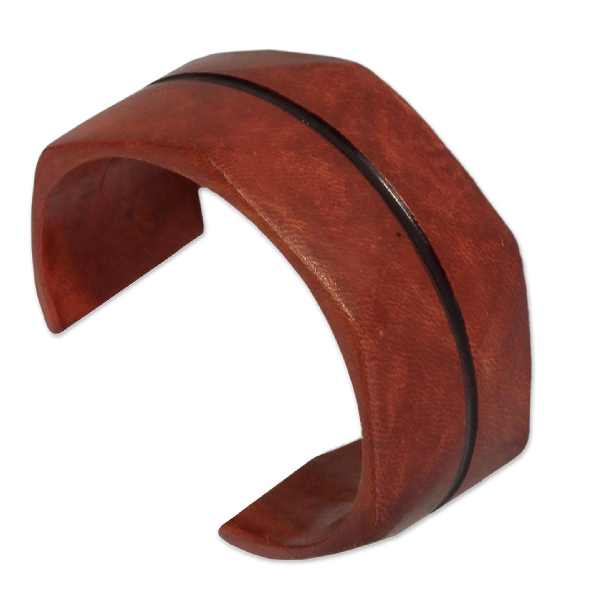 Wend Konta in Cinnamon Leather cuff bracelet - Image 3