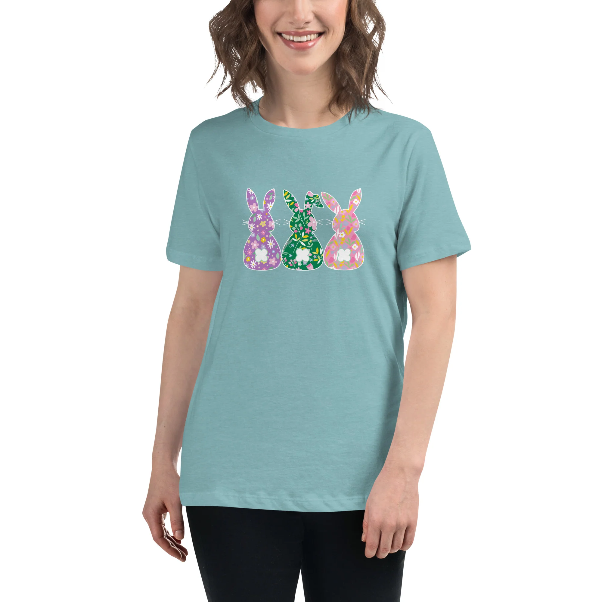Whimsical Bunnies Women's Relaxed T-Shirt - Image 2