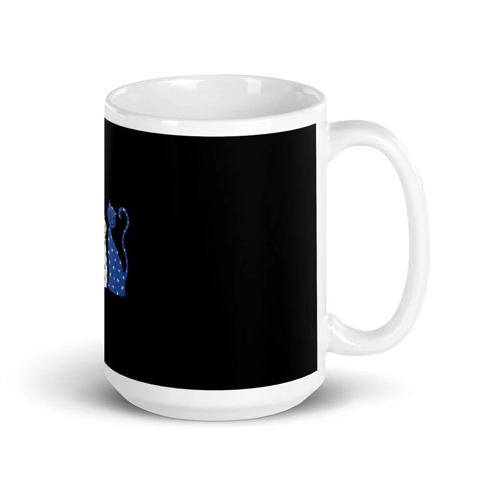 Whimsy Americana Cats Mug - Image 3