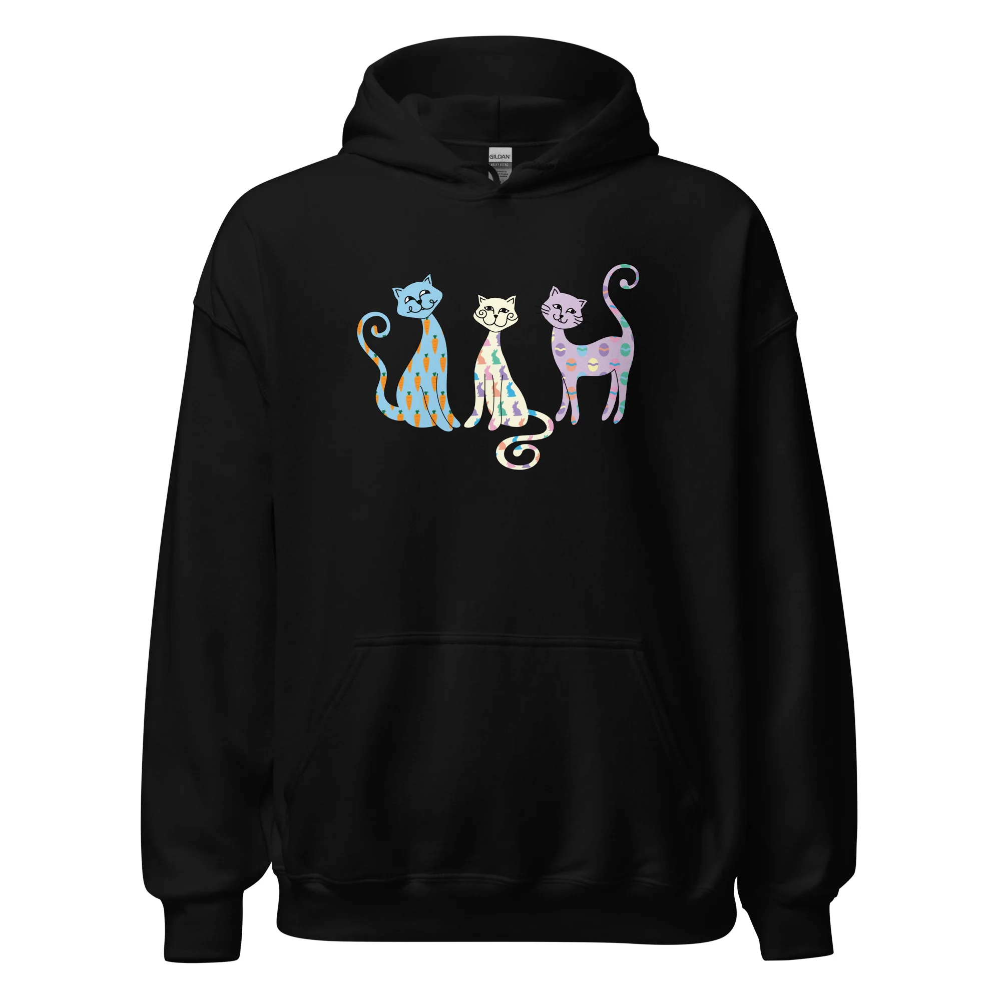 Whimsy Easter Cats Hoodie - Image 4