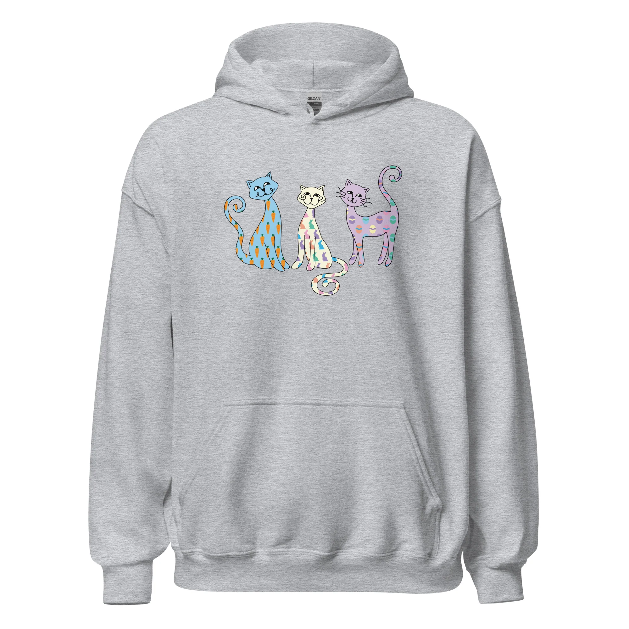 Whimsy Easter Cats Hoodie - Image 8