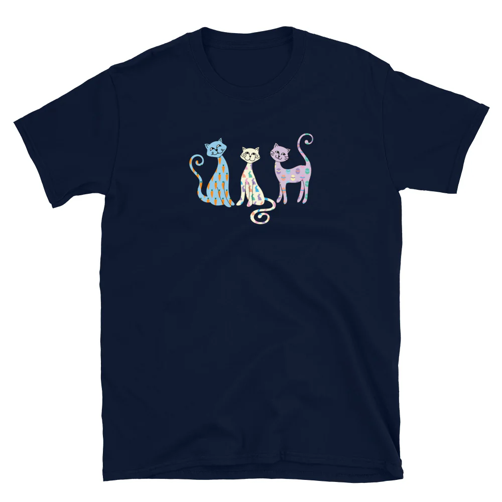 Whimsy Easter Cats T-Shirt - Image 4