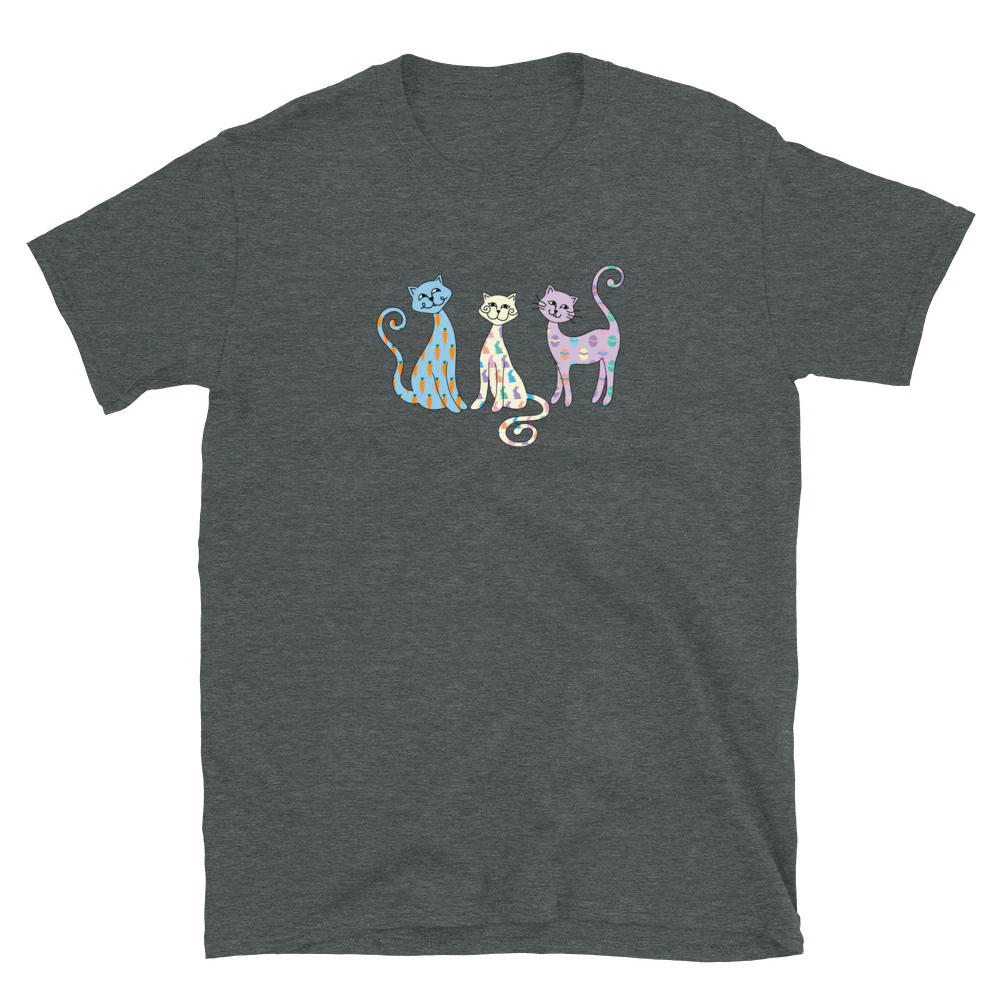 Whimsy Easter Cats T-Shirt - Image 5