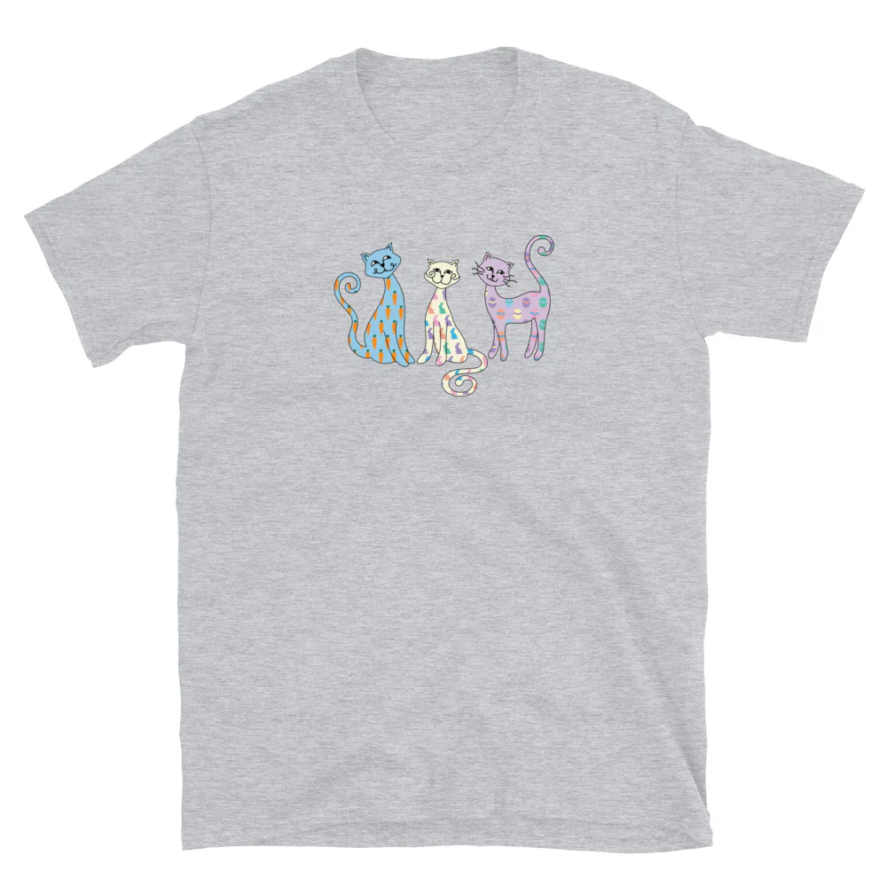 Whimsy Easter Cats T-Shirt - Image 6