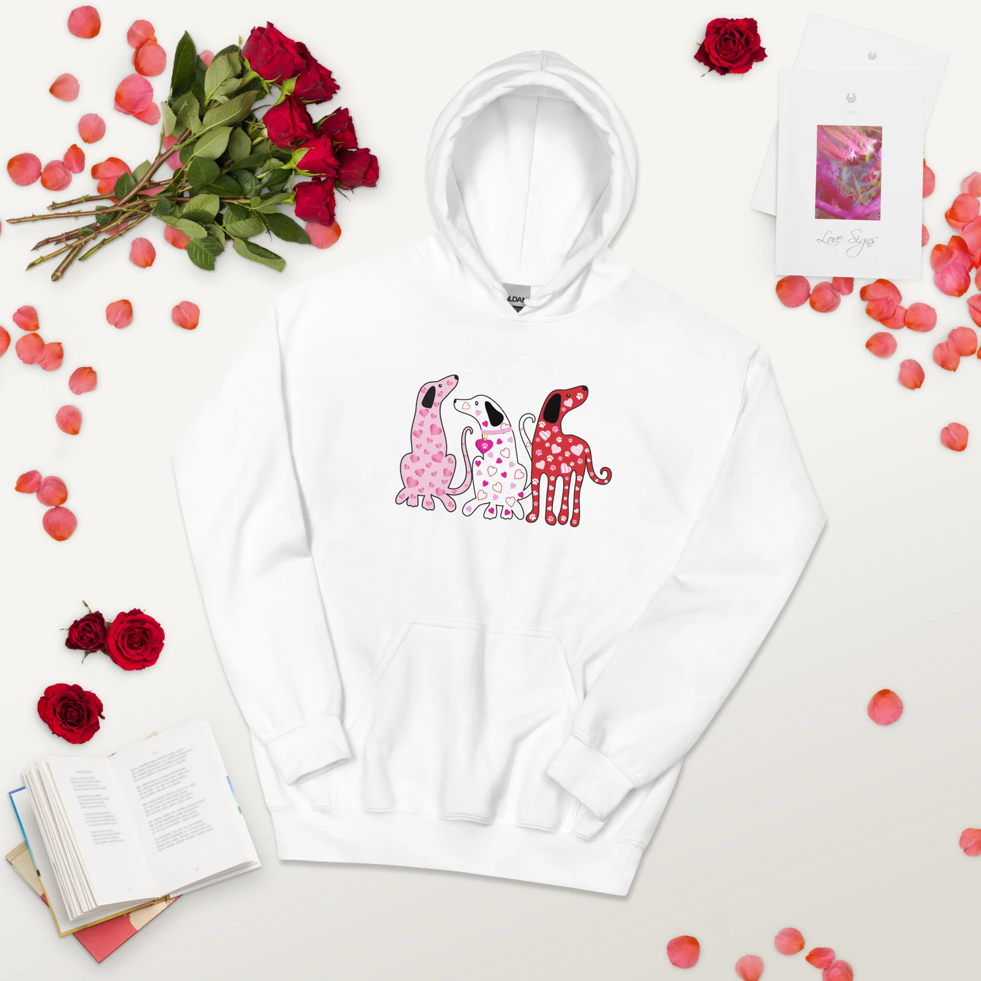 Whimsy Valentine Dogs Hoodie - Image 12