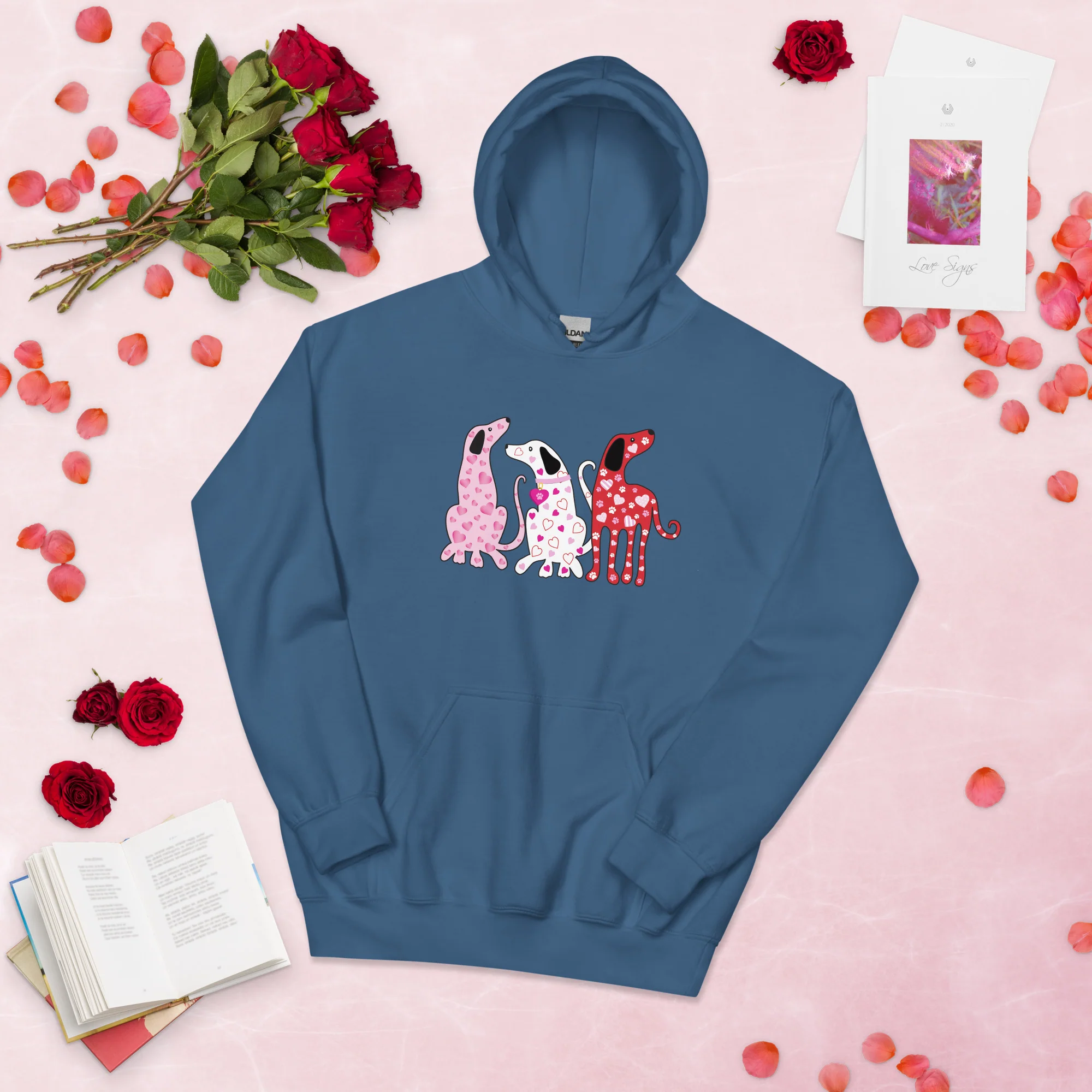 Whimsy Valentine Dogs Hoodie - Image 7