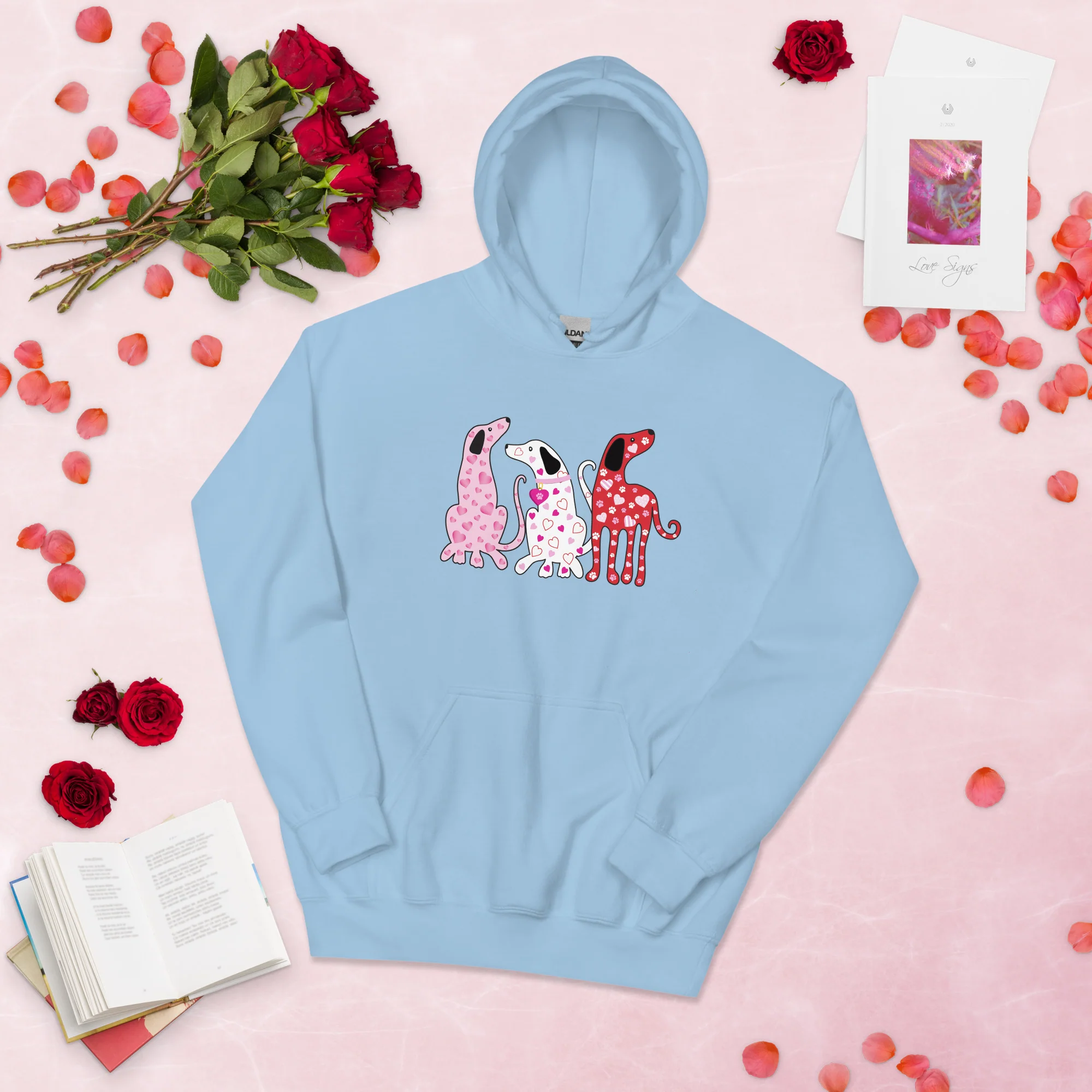 Whimsy Valentine Dogs Hoodie - Image 9